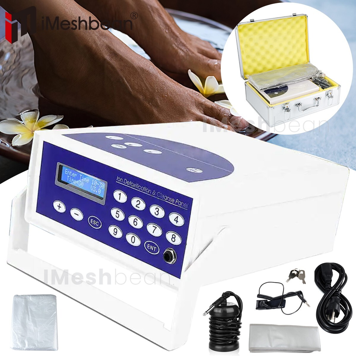 Detox Foot Bath Spa Machine Kit FIR Belt Cell Ion Ionic Aqua CHI SPA Machine