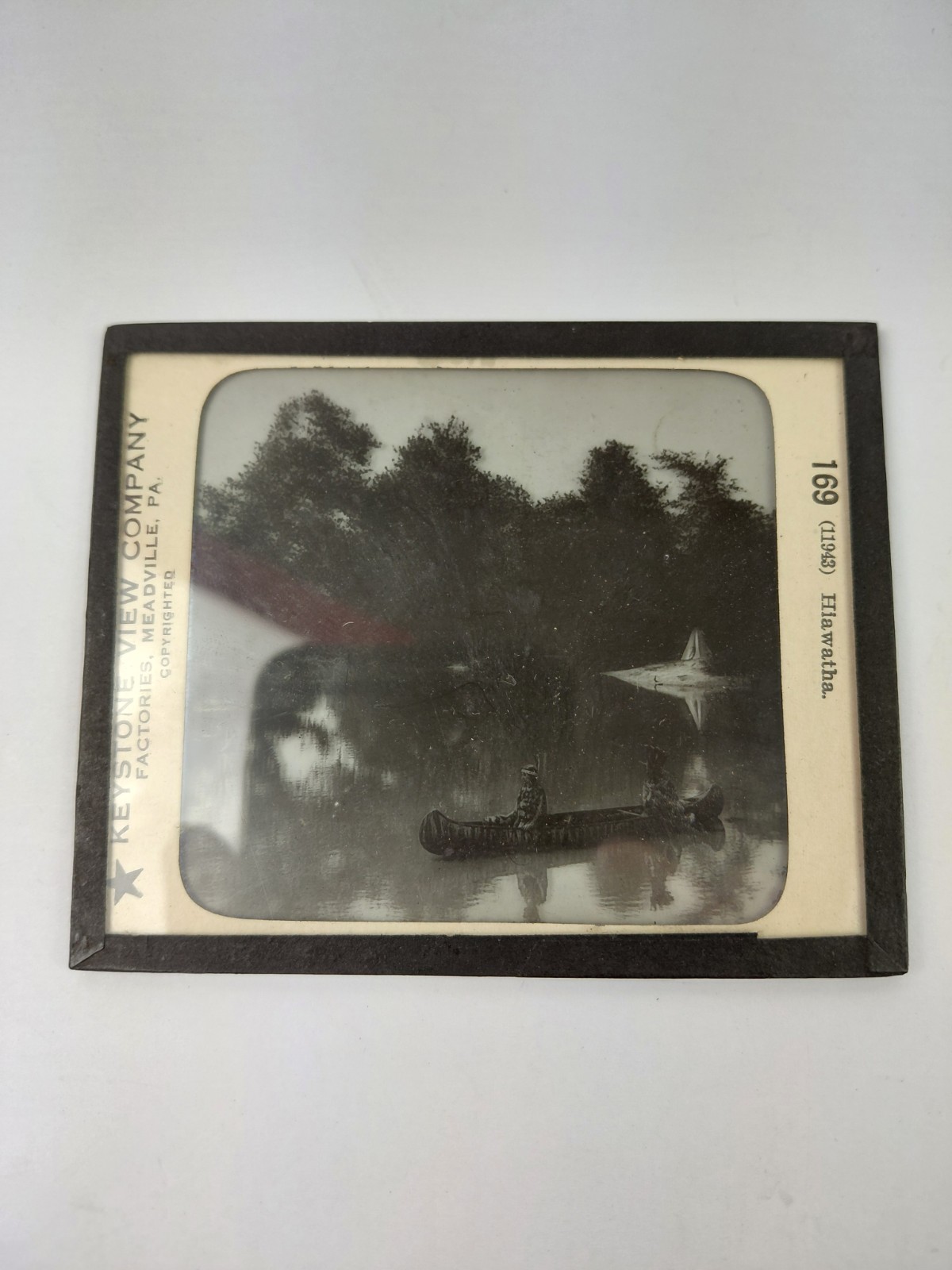 Magic Lantern Glass Slide Photo Keystone P169 Hiawatha
