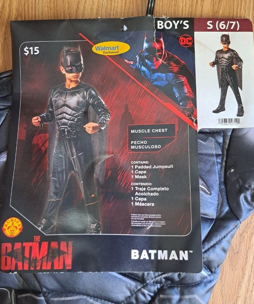 Boys Batman One Piece Jumpsuit Pajamas Costume Playsuit Many Sizes NWT