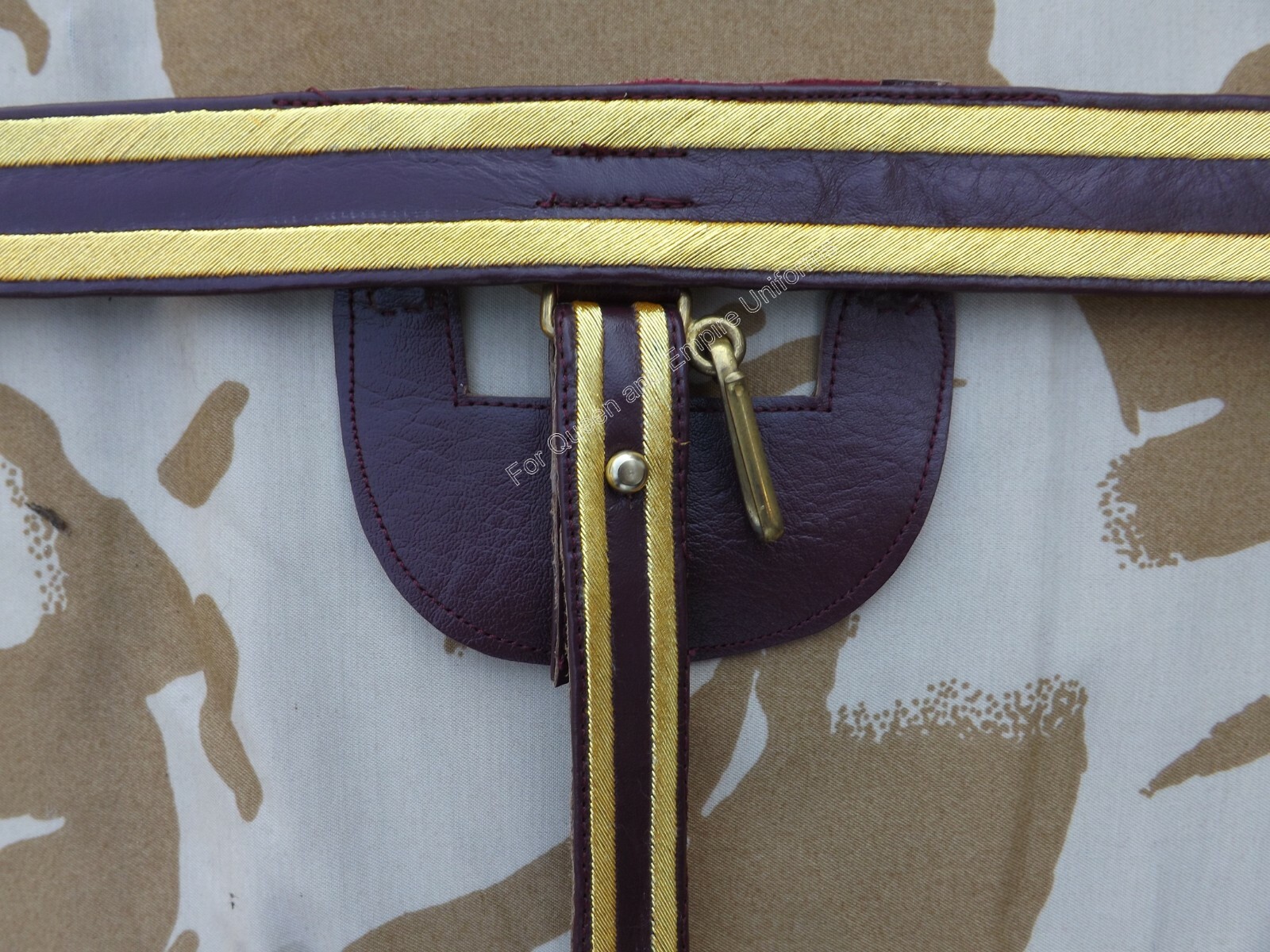 Repro Victorian Royal Engineer Officer Sword Belt. Large size.