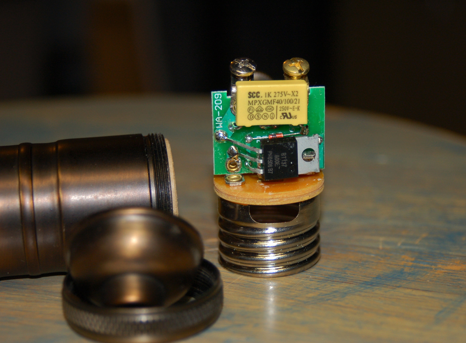 Solid Brass Dimmable Light Socket, Vintage Industrial Lamps, Full Range Dimmer