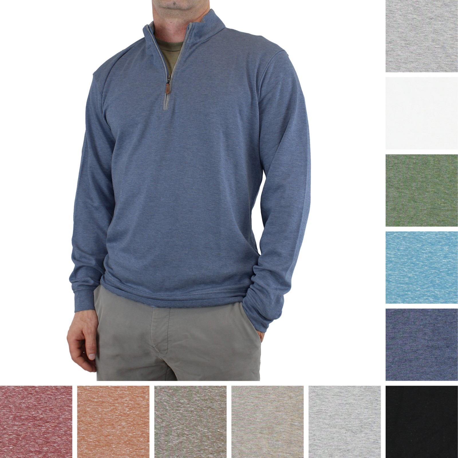 Johnnie O Men's Sully Quarter Zip Up Pullover Wrinkle Resistant Regular Fit