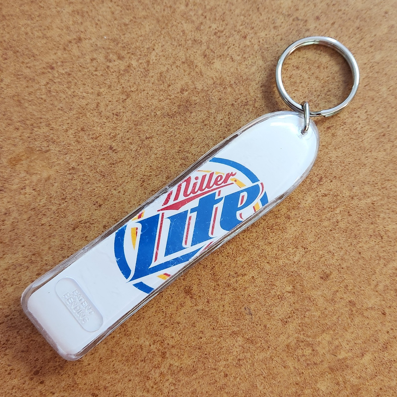 Vtg Miller Lite Snowboard Plastic Keyring Keychain Beer Advertising Party Gift