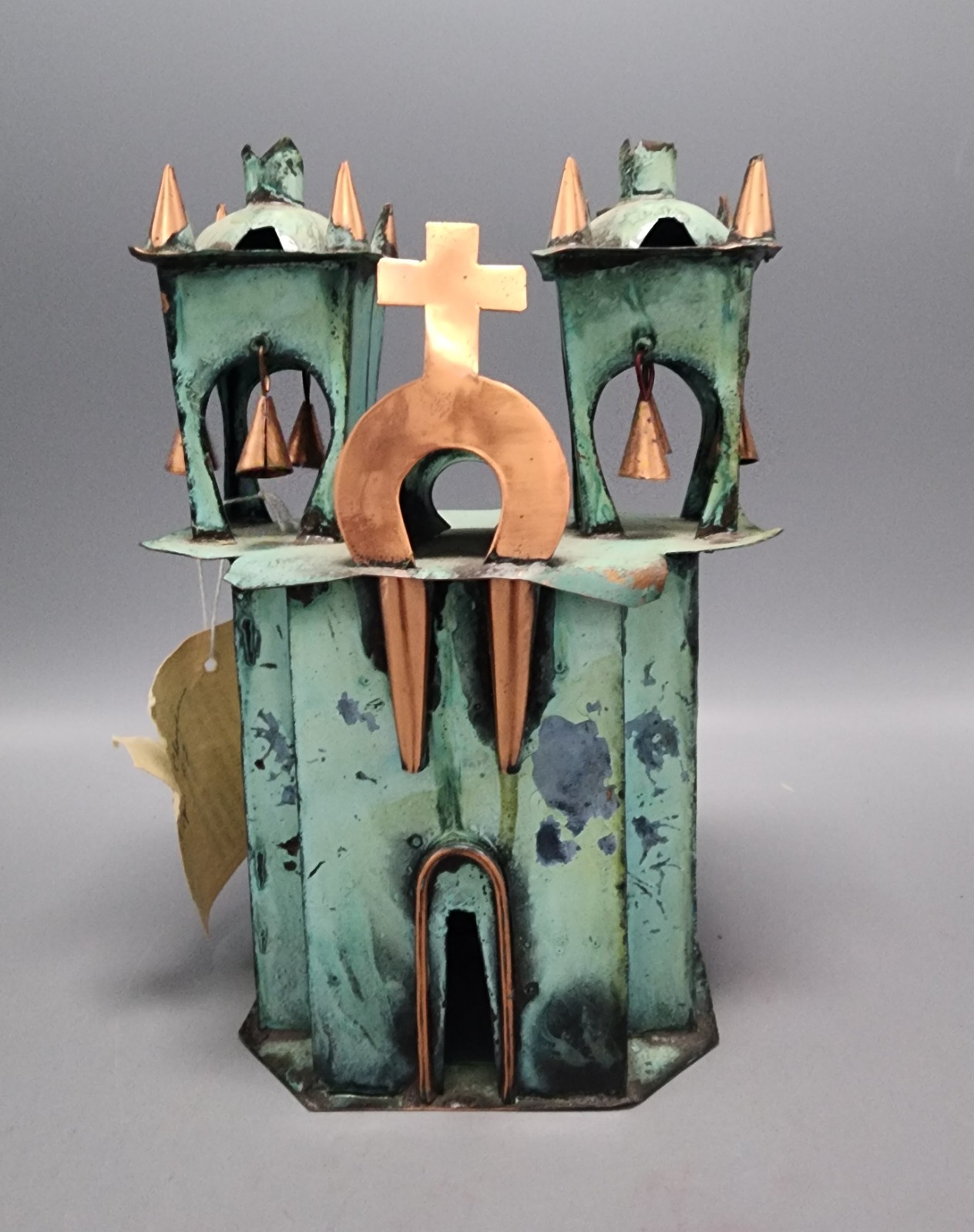 Handmade Metal  Ayacucho Church W/Bells From Peru from Raquel's Collection