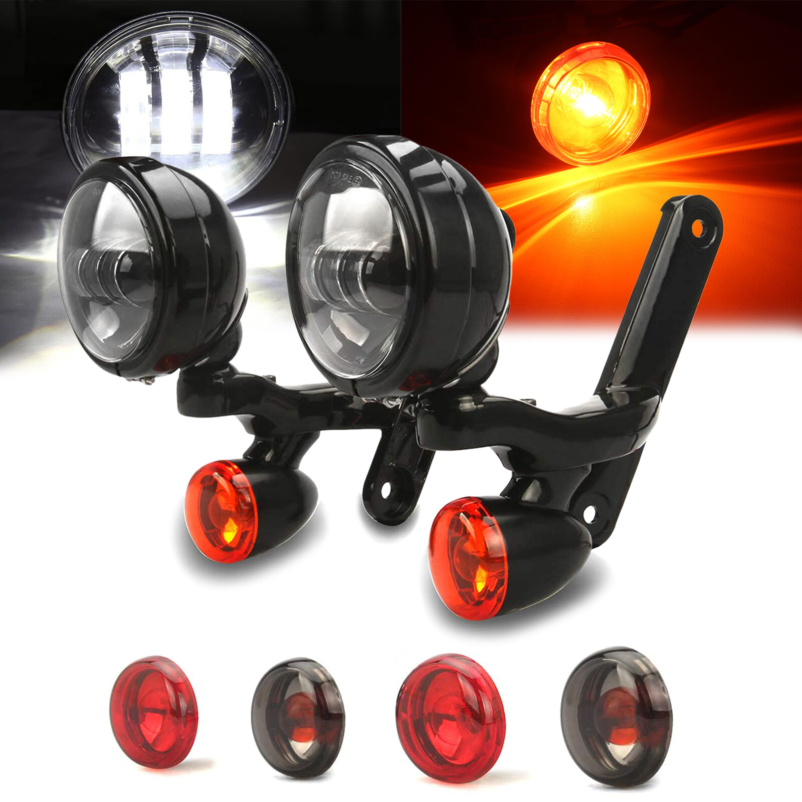 4.5" LED Passing Light Brackets for Harley Road Glide (2008-2025)