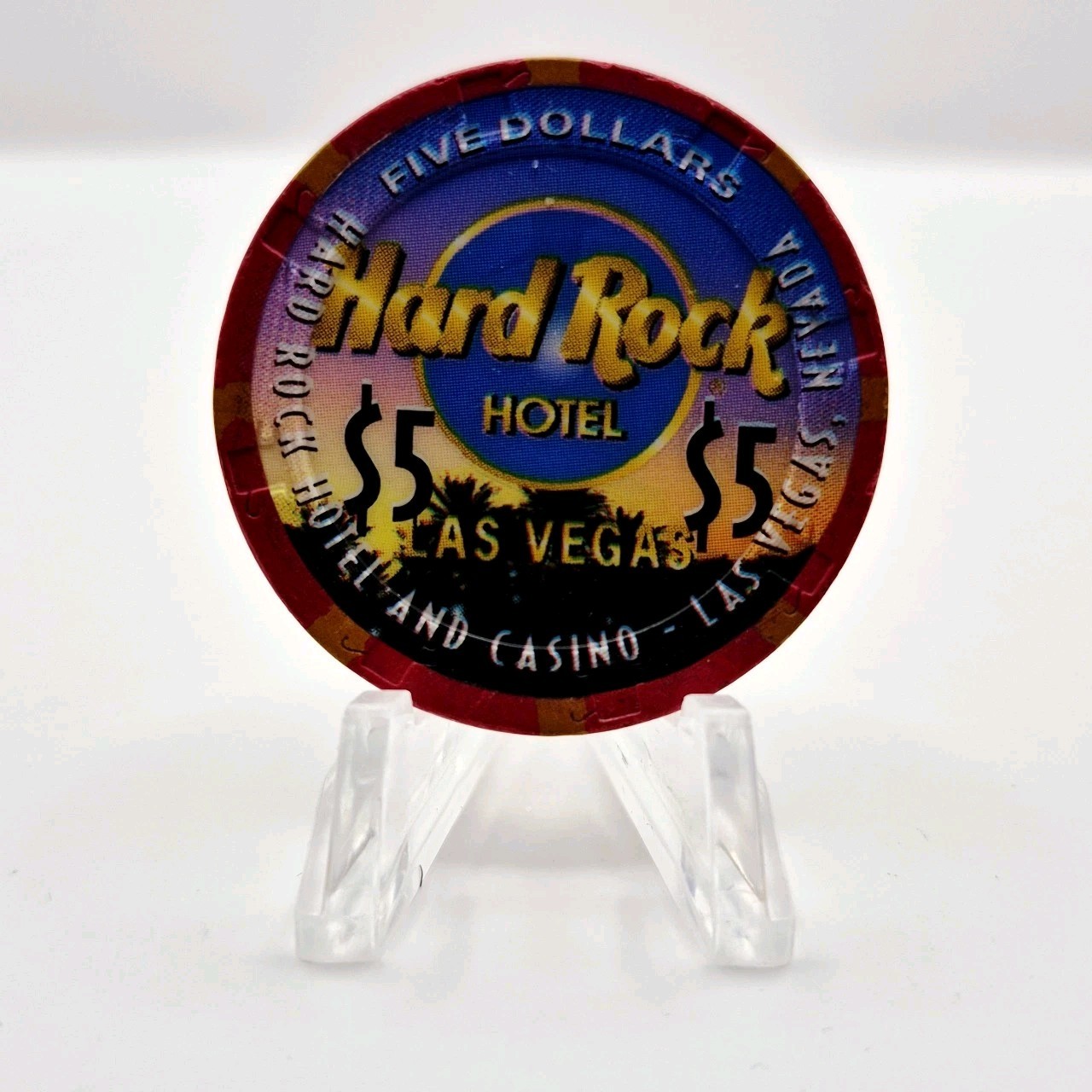 Hard Rock Hotel Casino Las Vegas Nevada 1998 $5 Casino Chip V2674