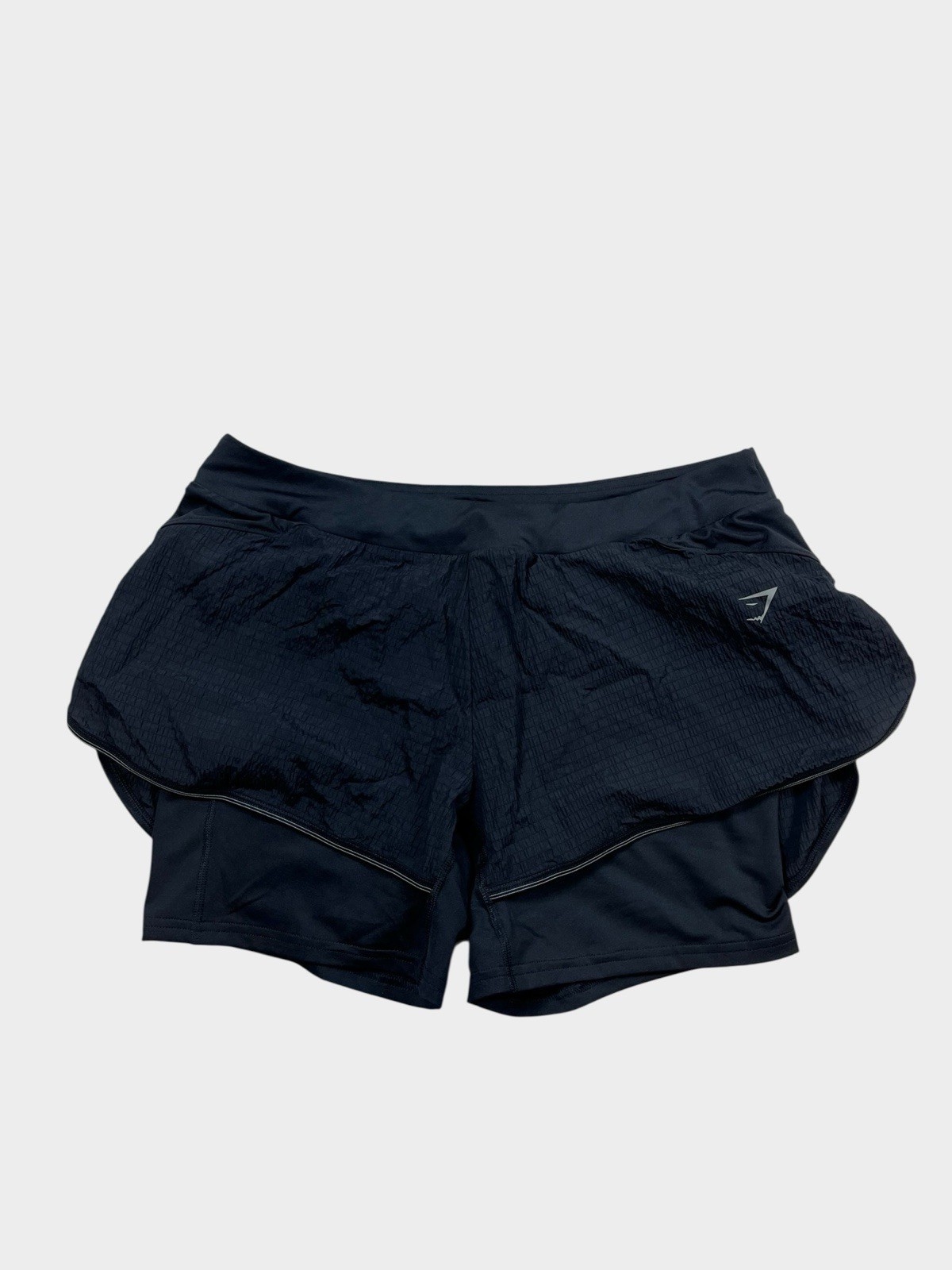 Black Gymshark Athletic Gym Running Training Shorts Women's L Large