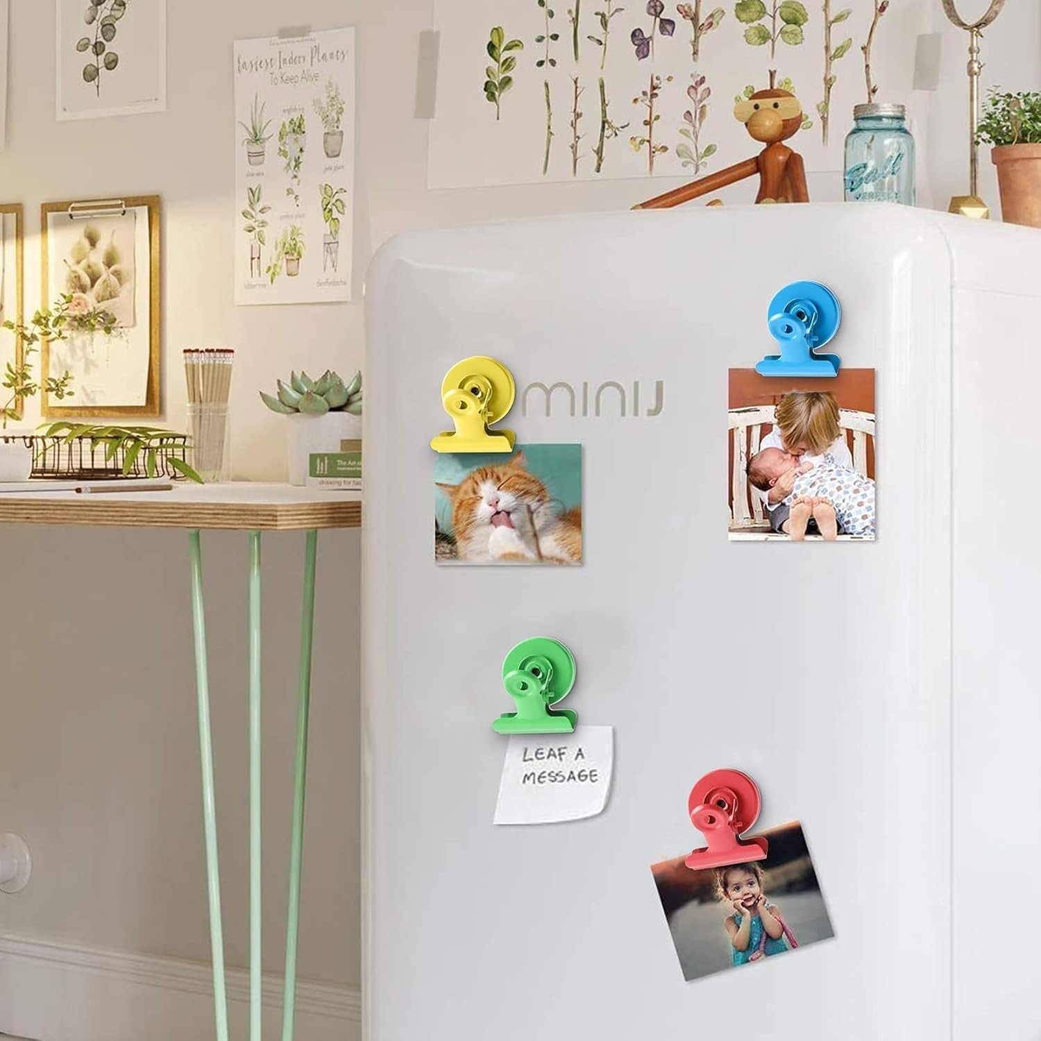 12 Pack Colorful Strong Magnetic Clips, Fridge Magnets Refrigerator Magnets, Cli