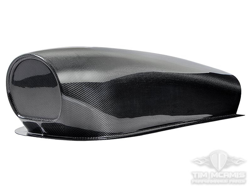 Tim Mcamis #1276LWC   Large Oval Hood Scoop – Clear Carbon Fiber