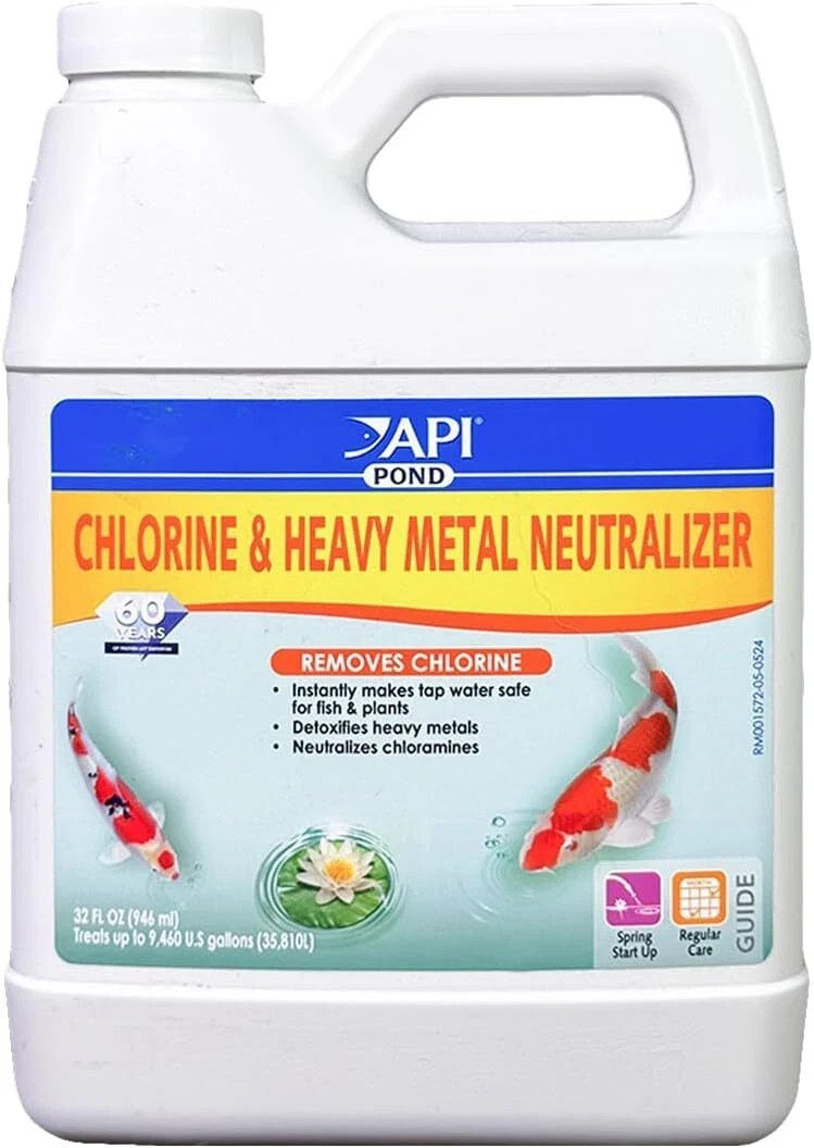API Pond Chlorine and Heavy Metal Neutralizer, 32 oz, Exp. 12/2029