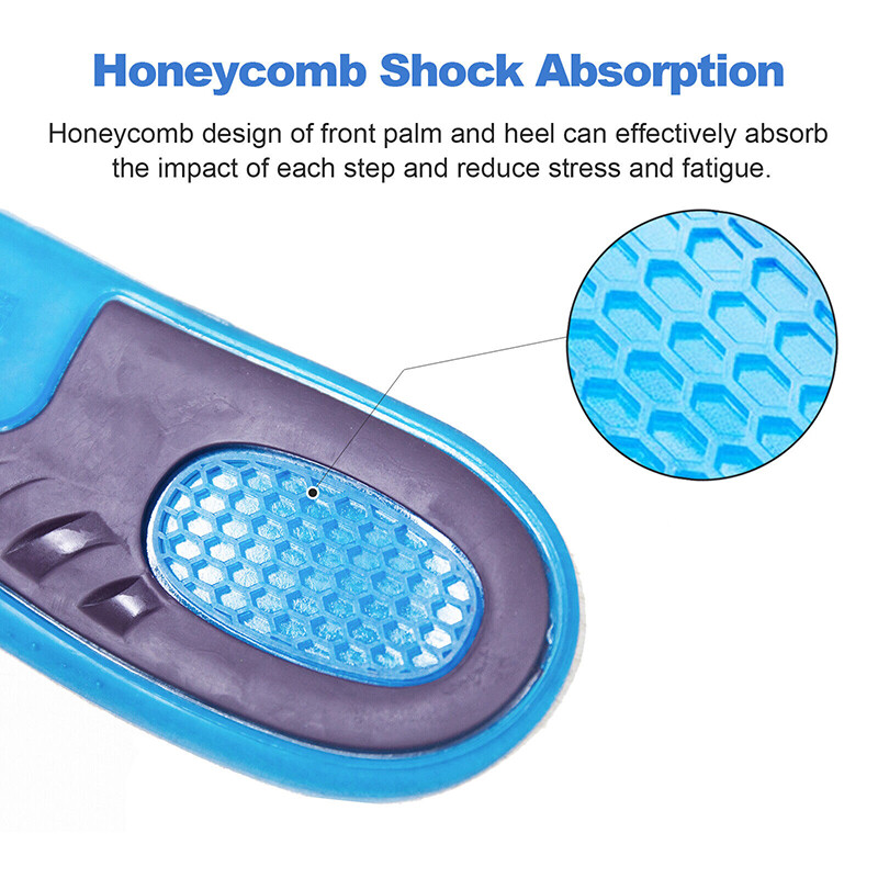 Men Women Silicone Gel Insoles Shock Insoles orthopedic Massaging Shoe Inserts