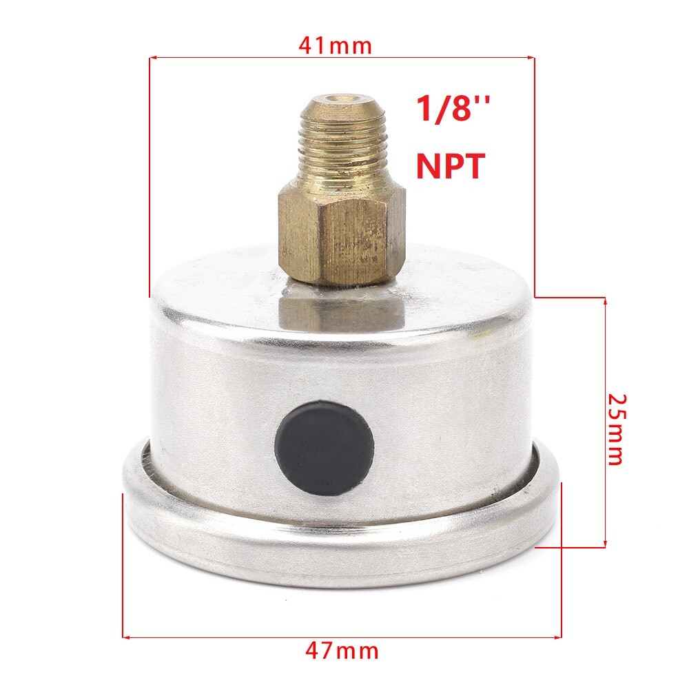 Universal Fuel Pressure Gauge Liquid 0-100psi Oil Pressure Gauge 1/8" NPT