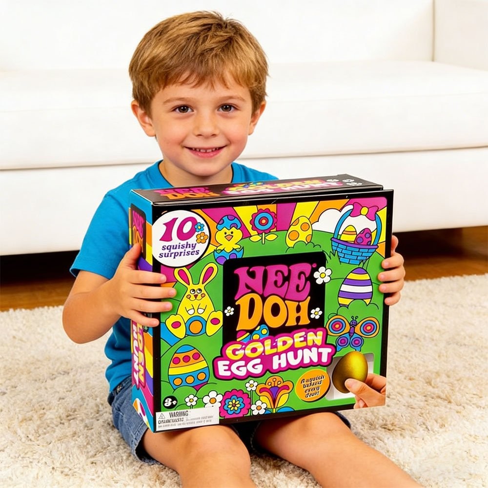 NeeDoh Easter Golden Egg Hunt Mystery 10 Squishy Surprises Collectible Gift SP