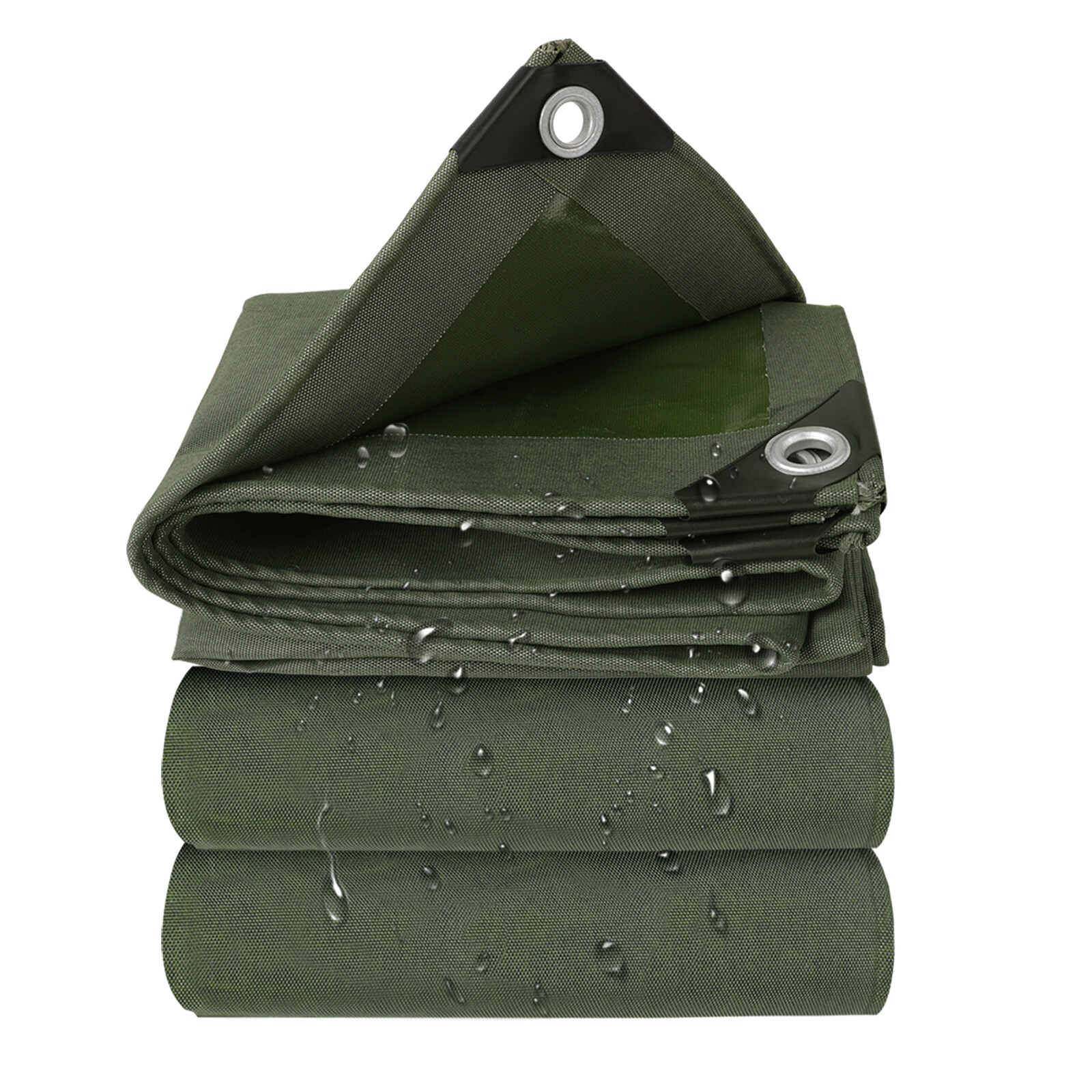 Canvas Tarp 19.4oz Heavy Duty Water and Mildew Resistant Tarpaulin RV Boat Cover