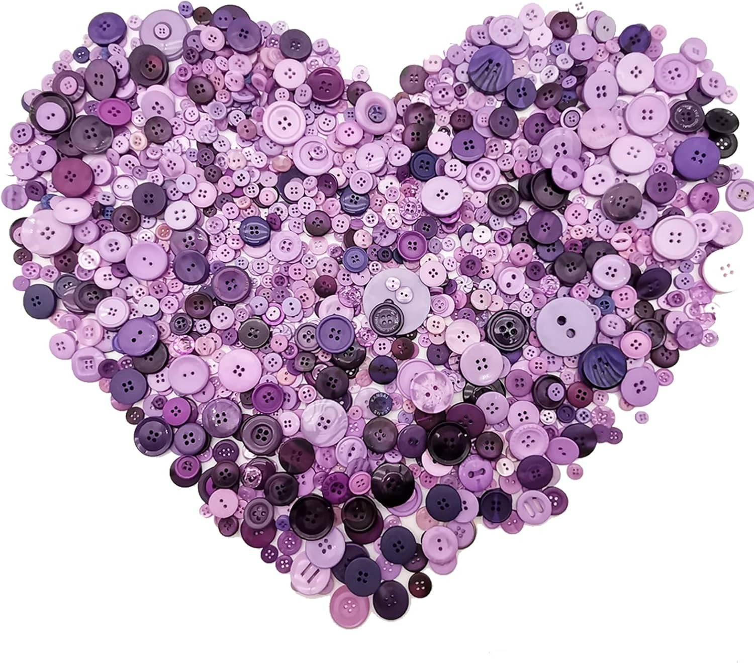 600-700Pcs Purple Buttons for Crafts Bulk Purple Craft Buttons Assorted Size for