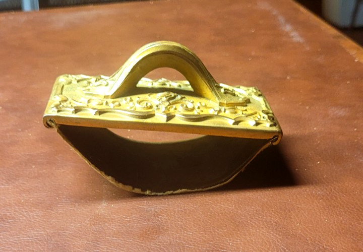 Vintage Brass S K Co. Art Nouveau Inkwell, Roller Blotter,pens - Ornate Etching