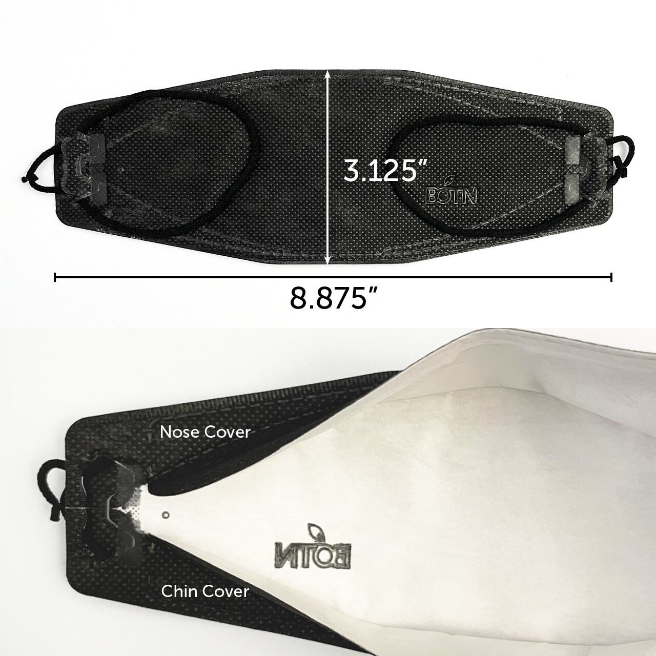 10 Pcs BOTN KF94 BLACK Protective Face Mask Adult Made in Korea KFDA Approved