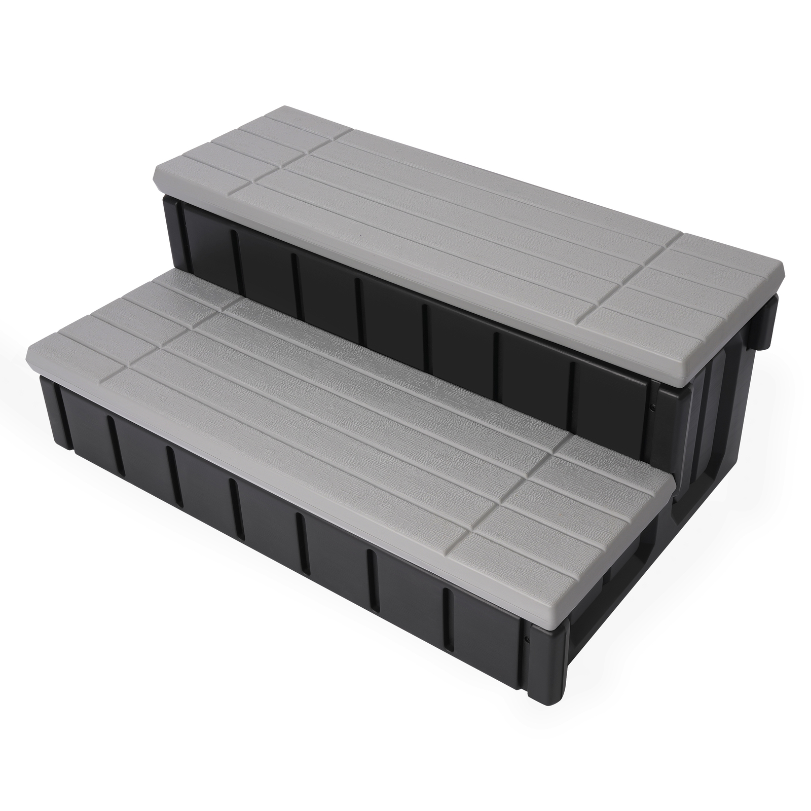 2-Step 36" Patio Spa Hot Tub Step Slip-Resistant Surface W/ Large Hidden Storage