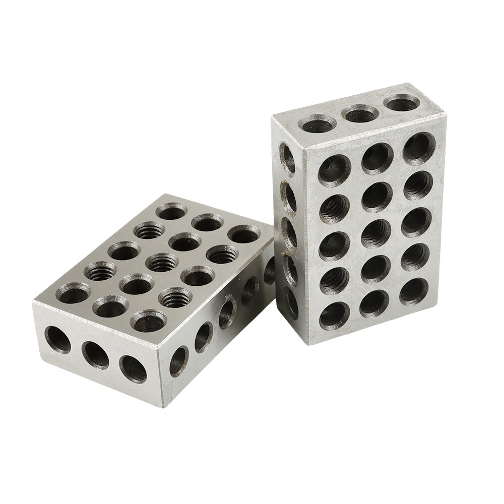 1-2-3 123 BLOCK SET 23 HOLES With Screws HEX KEY MATCHED PAIRS .0001" PRECISION