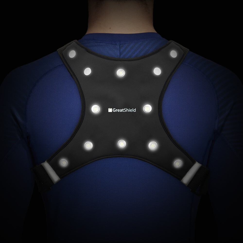 Reflective Outdoor Running Cycling Biking Night LED Light Safety Vest Waterproof