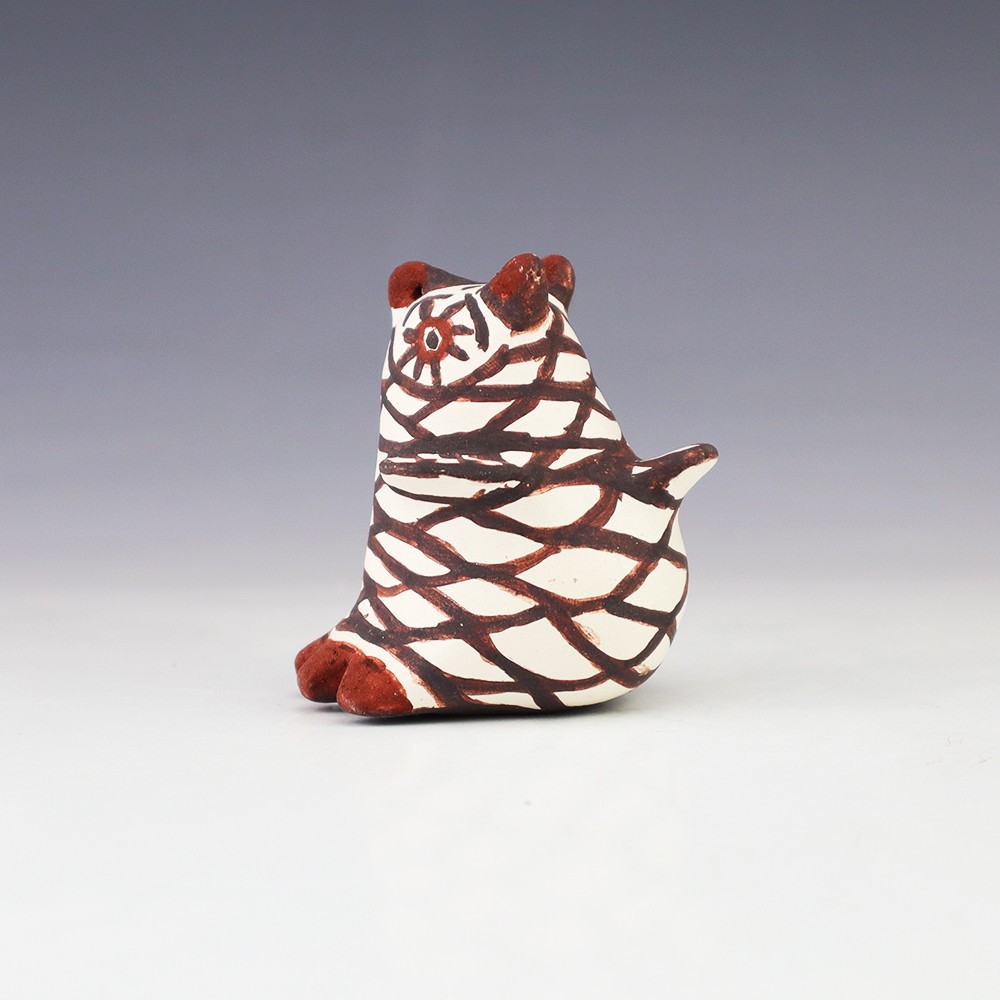 NATIVE AMERICAN ZUNI POTTERY OWL BY CARLENE KALLESTEWA