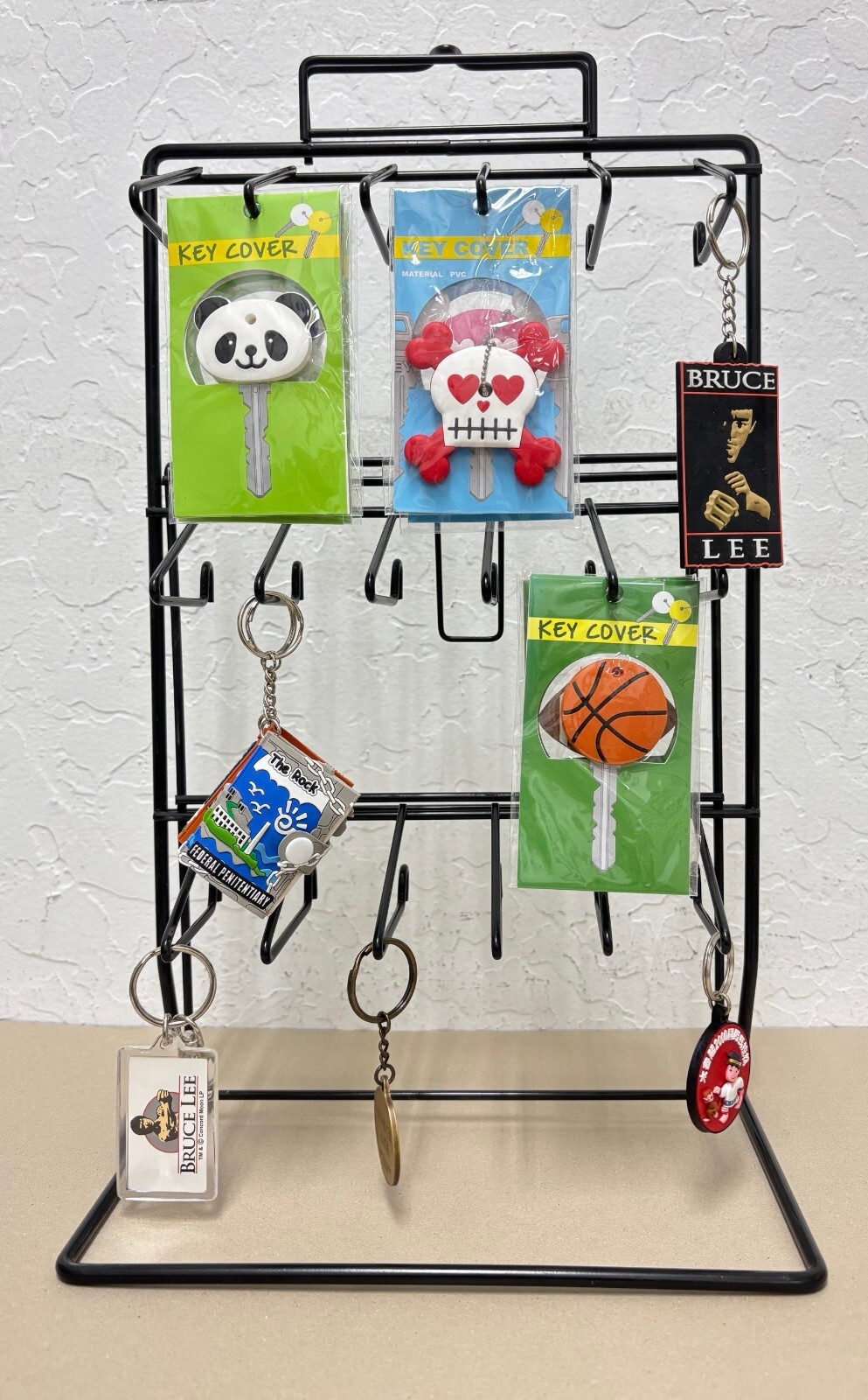 Multiply Functional Counter Display Rack/Stand (Black) for Key Chains