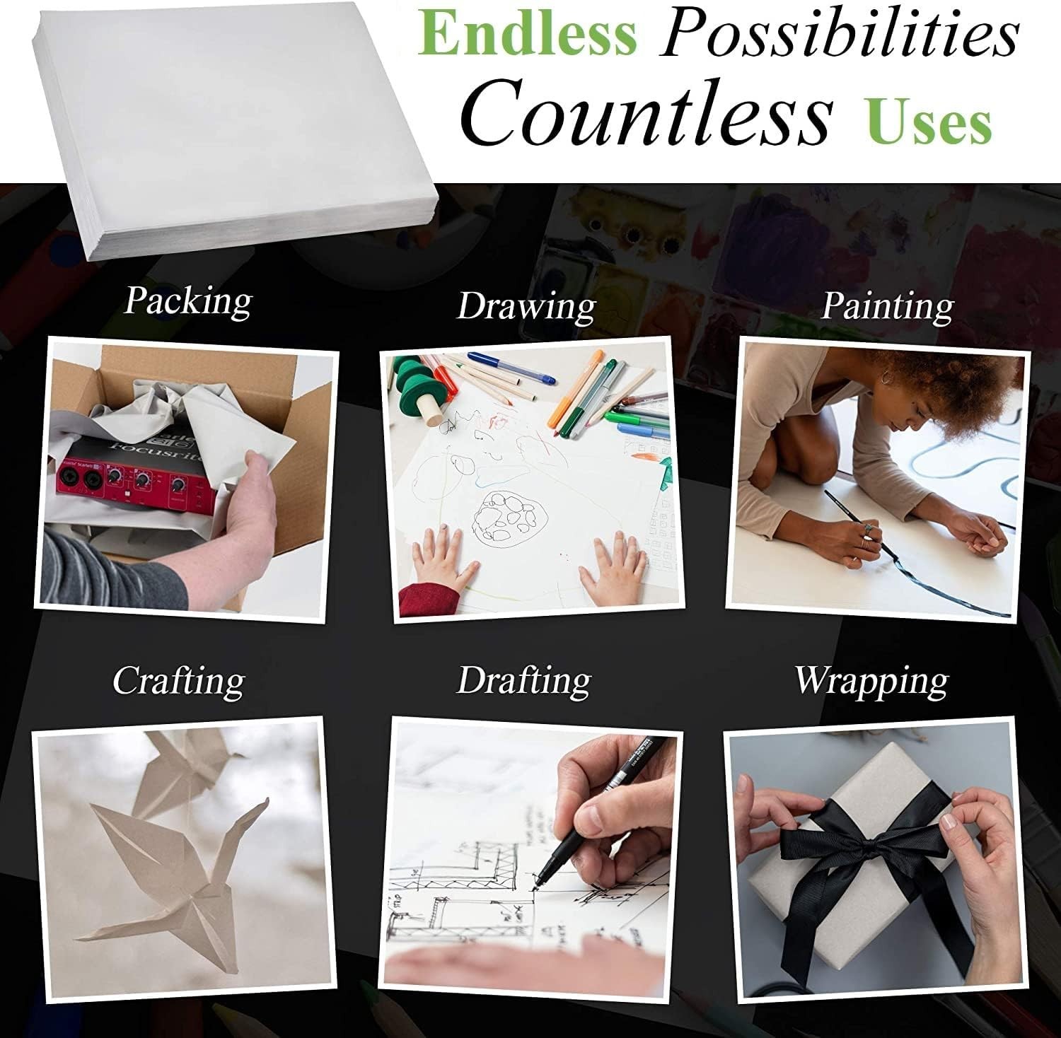 Brand New Large Packing Paper Sheets for Moving - 31" x 21.5" - 50 Pack, News...