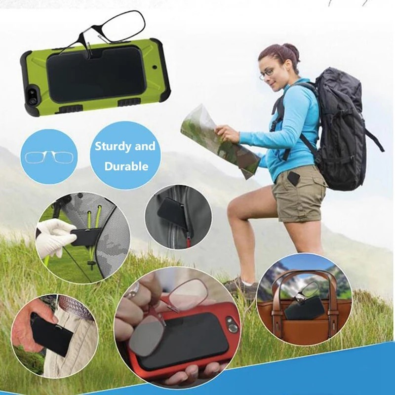 Reading Glasses Nose Clip Ultra Thin Optics Presbyopic +1.0 +1.5 +2.0 +2.5 +3.0