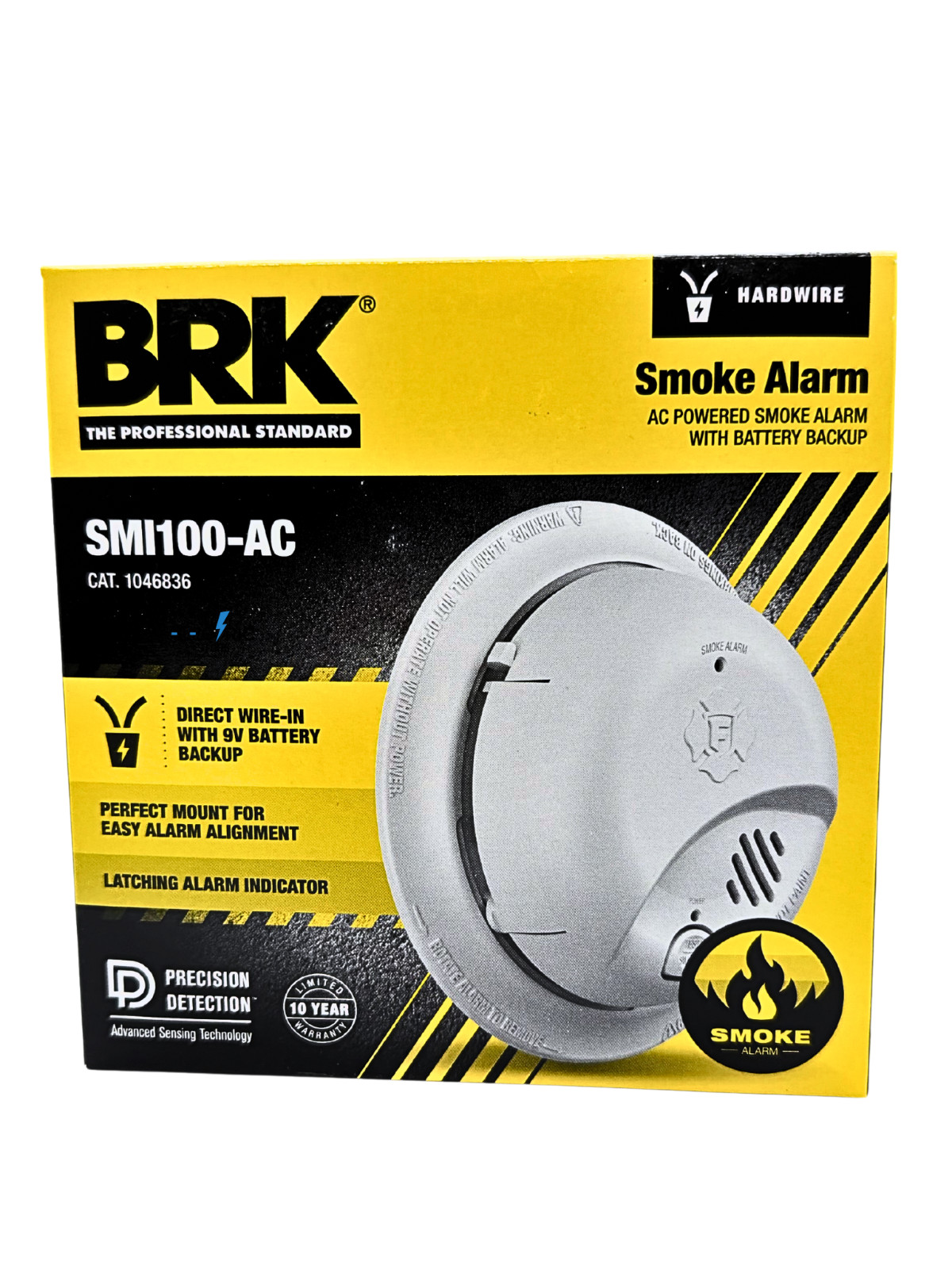 First Alert SMI100-AC Smoke Detector & Alarm, AC Powered Battery Backup-BRK