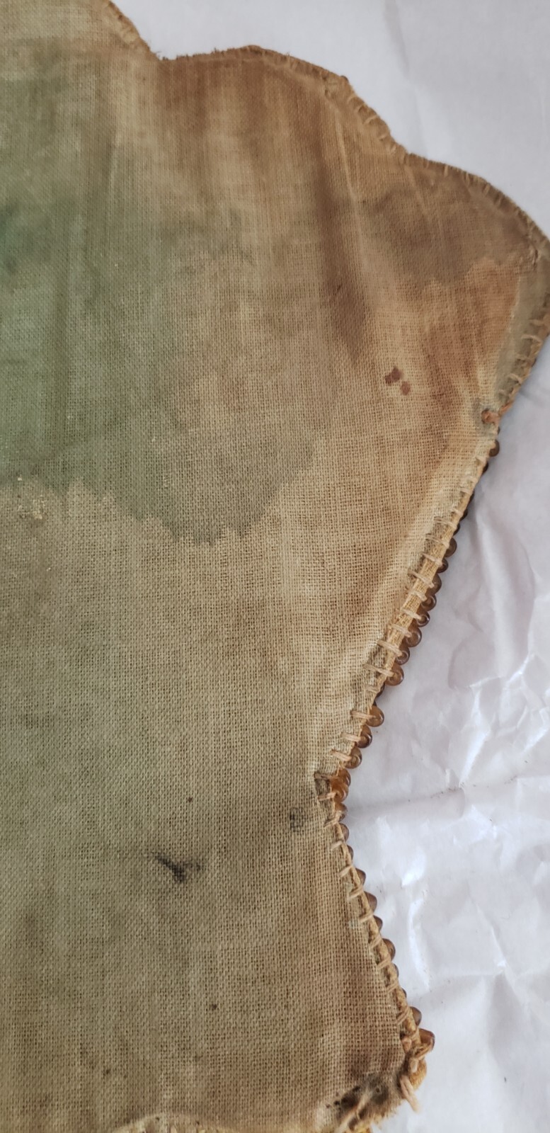 1912 NATIVE AMERICAN VICTORIAN SEED BEADED HAND MADE HANGING MATCH - CARD HOLDER