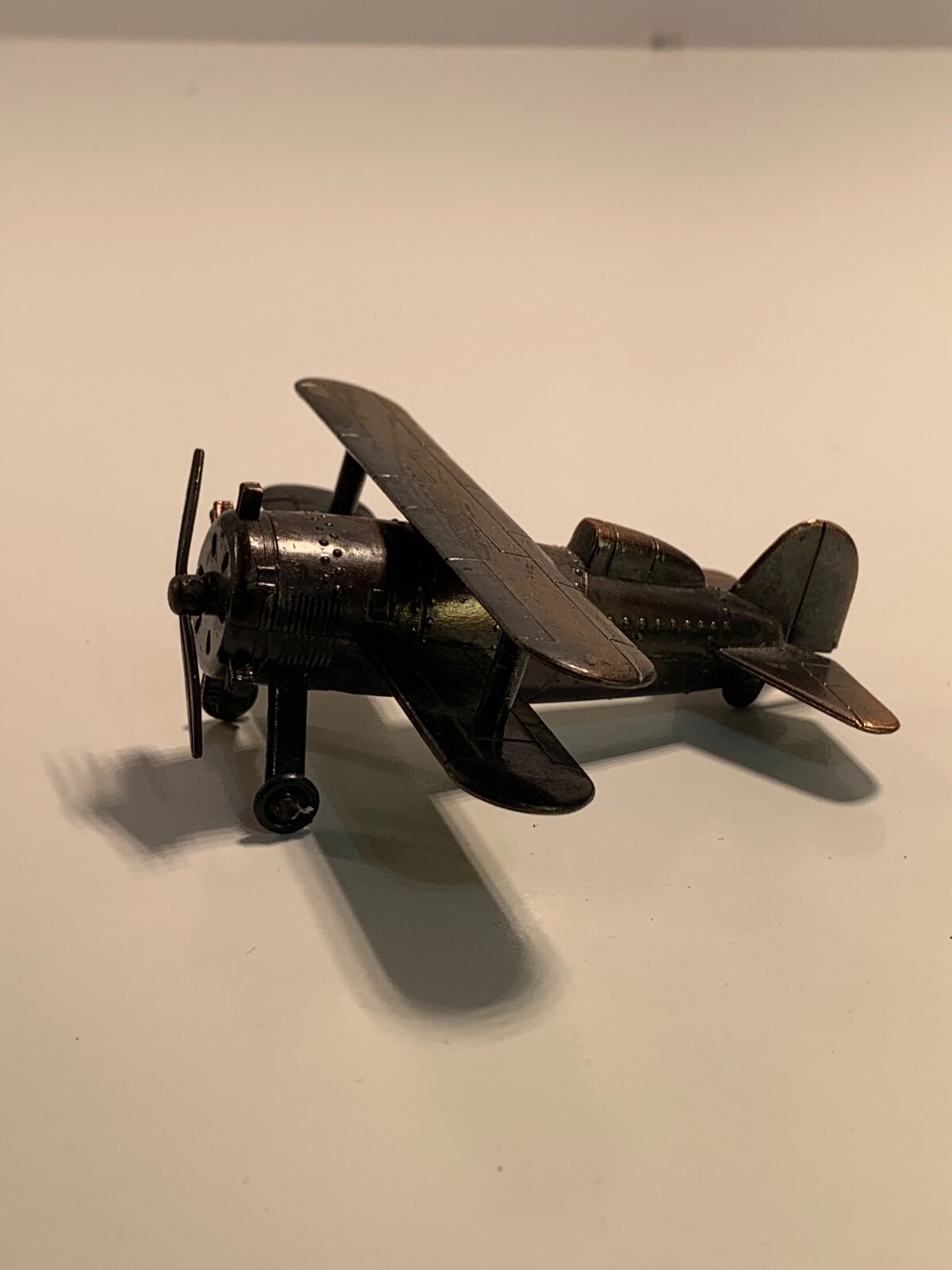 Vintage Die-Cast Pencil Sharpener Old Style Biplane PSF2