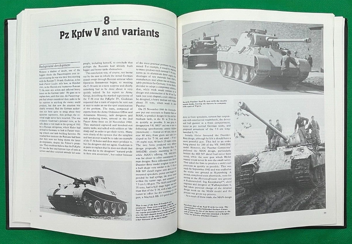 "GERMAN TANKS OF WORLD WAR TWO" BY GEORGE FORTY 1988 UK PRINTING