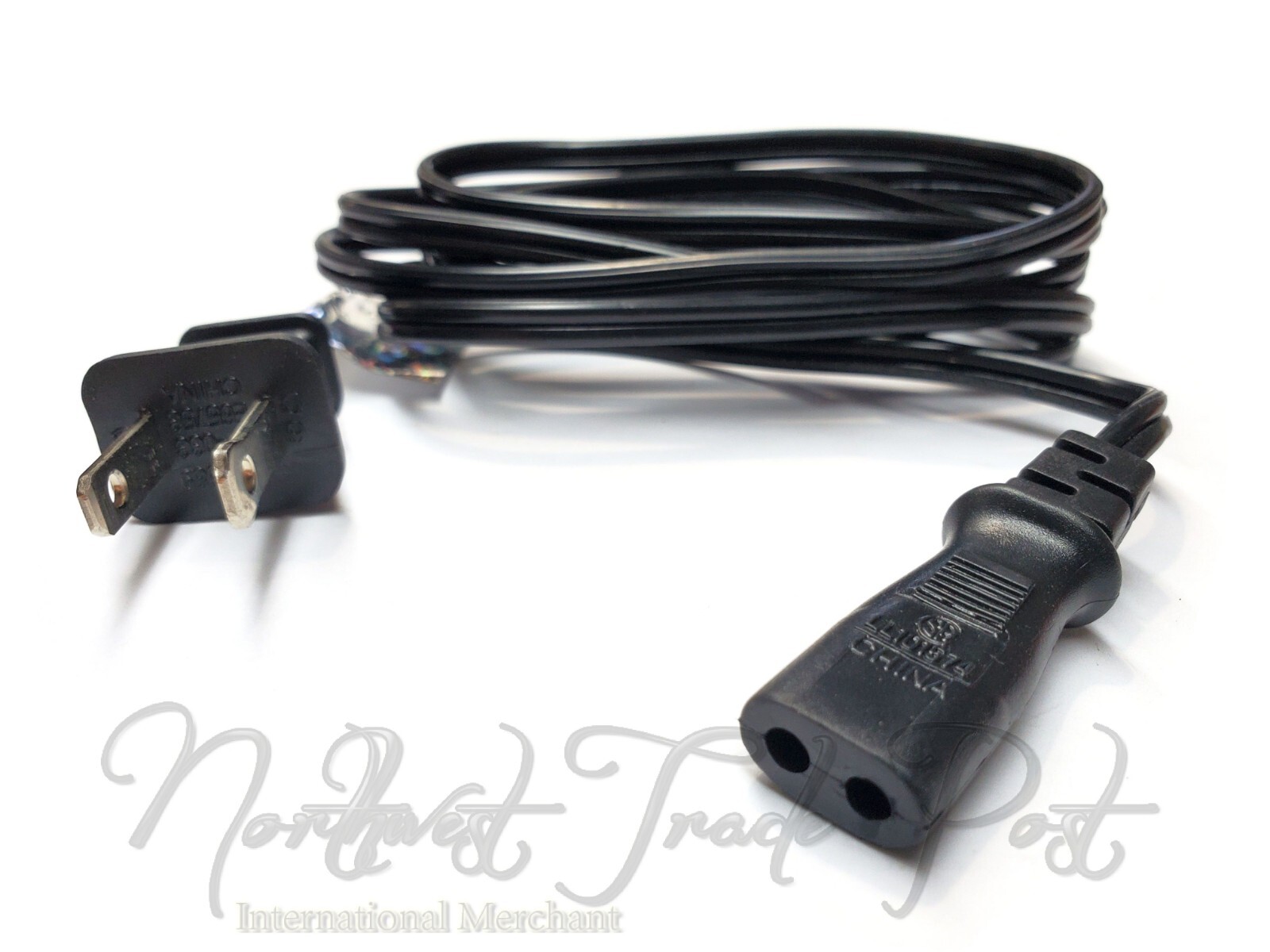 2-Pin Oval Power Cord for Technics Turntable Record Player Model SL-B350 SL-10 +