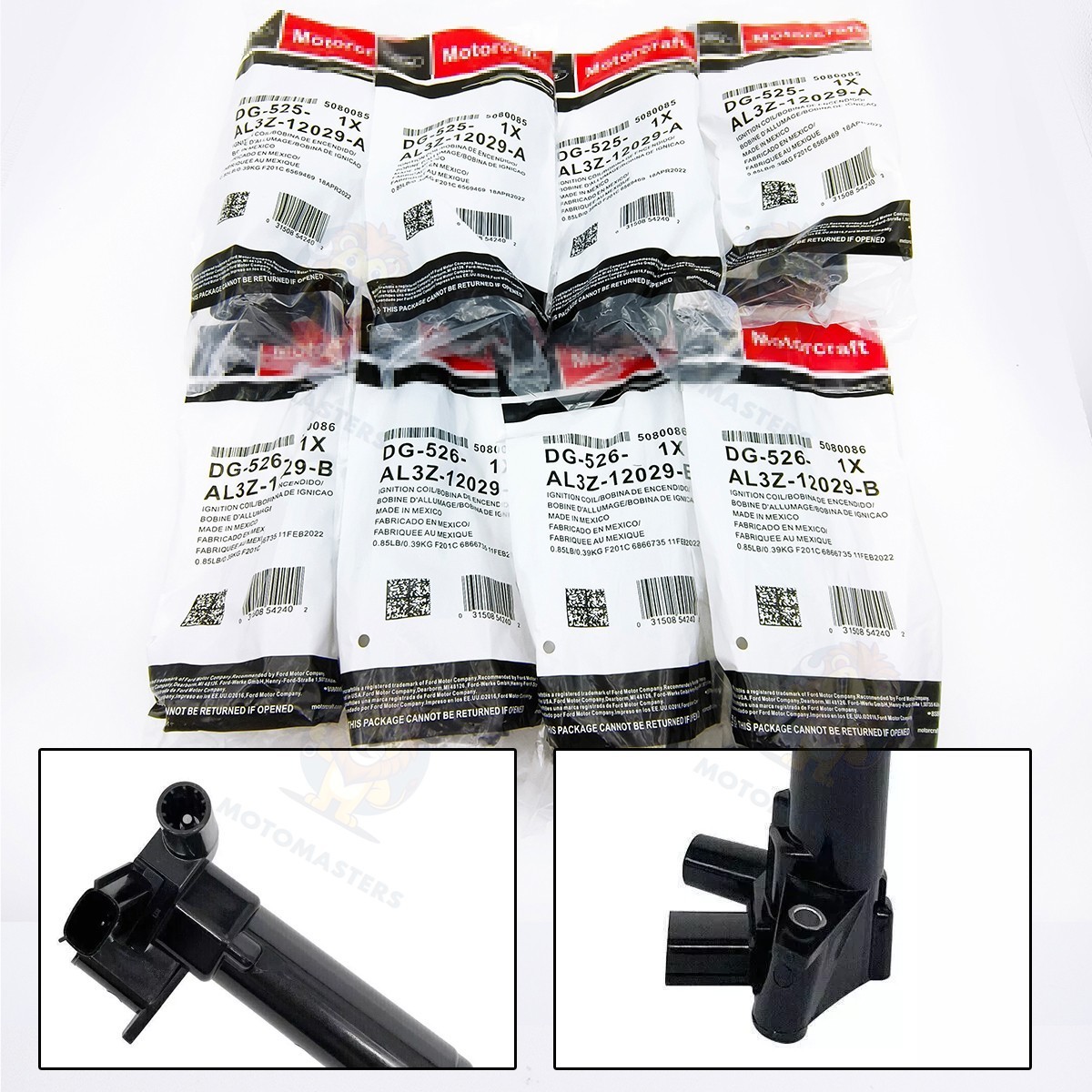 8Pcs Ignition Coil Motorcraft DG525 &DG526 For Ford F250 F350 Super Duty 6.2L