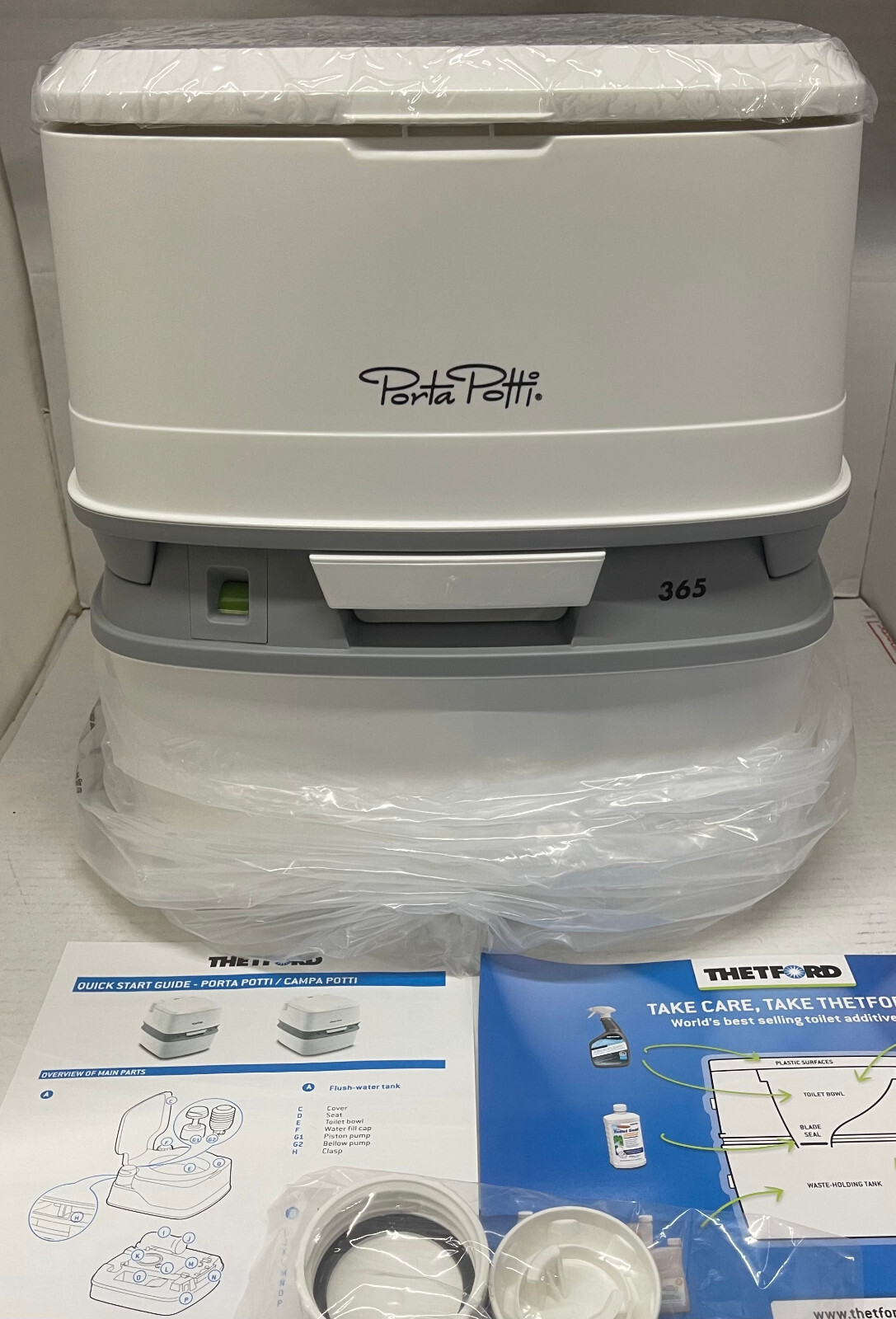 THETFORD 92820 PORTA POTTI 365 Portable Camping Toilet, RV Camper Trailer