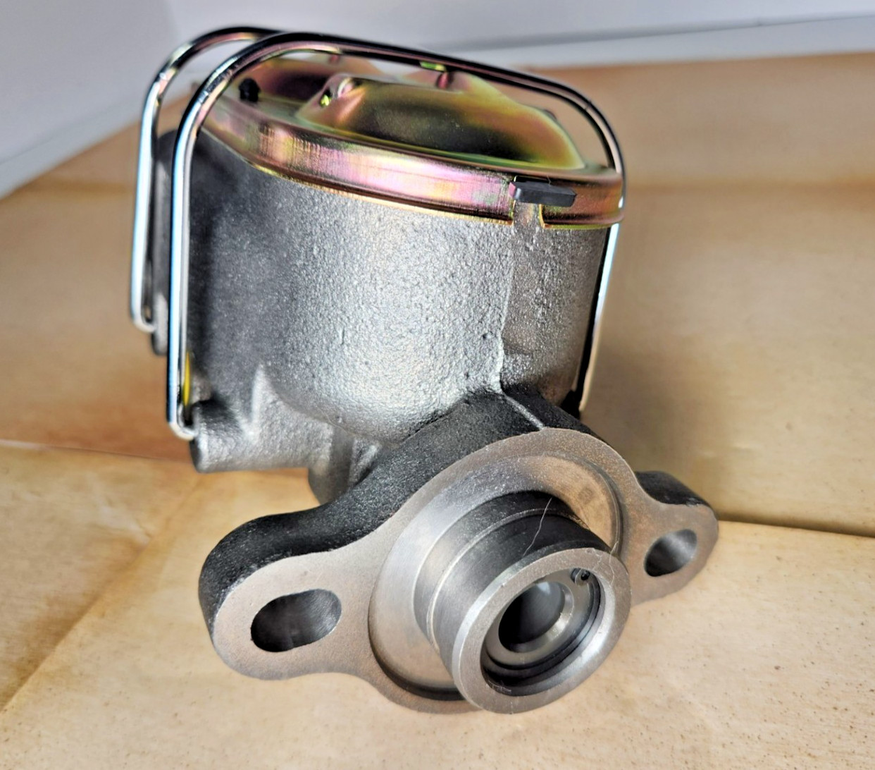 Chevy Master Cylinder 1" Bore 2 Ports Each Side w Fittings and Adaptor MC1321H