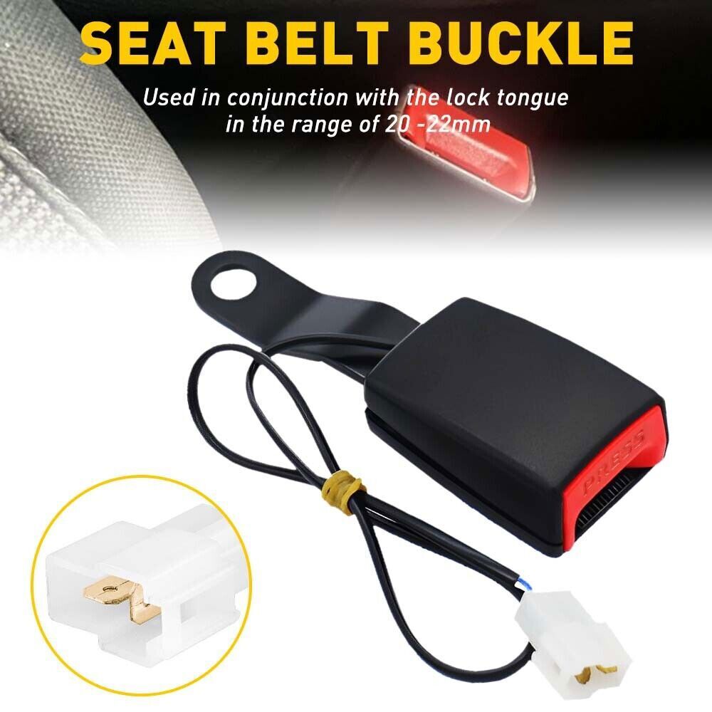 Front Driver Safety Seat belt Buckle Plug Connector Warning Cable Camlock Duty