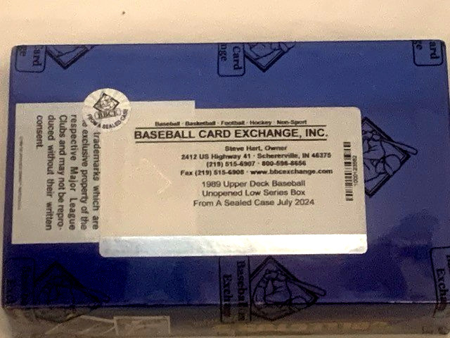 1989 Upper Deck LOW Series 1 UNOPENED PACK From BBCE FASC Box Ken Griffey Jr RC?