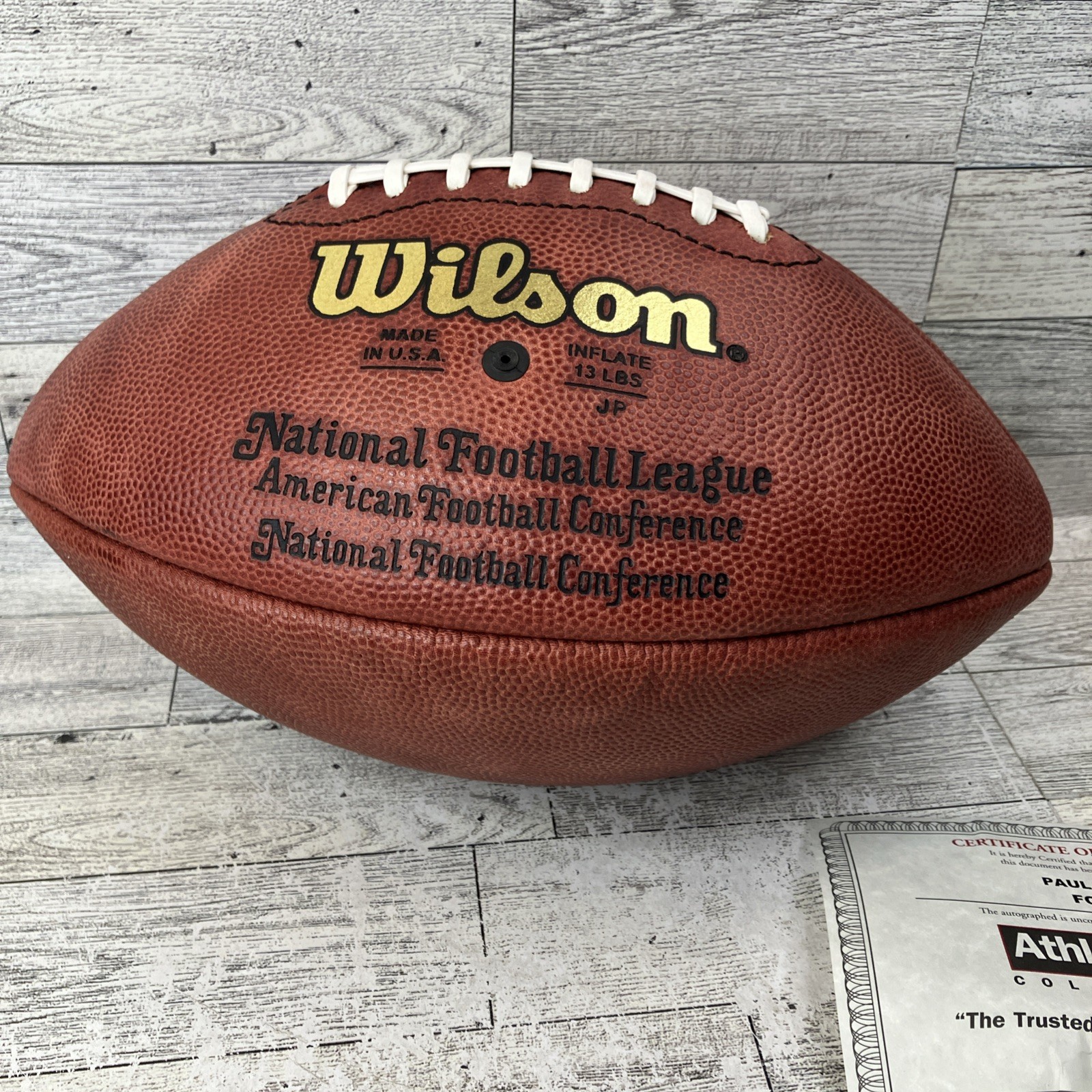 PACKERS Paul Hornung signed NFL football w/ COA AUTO Autographed HOF