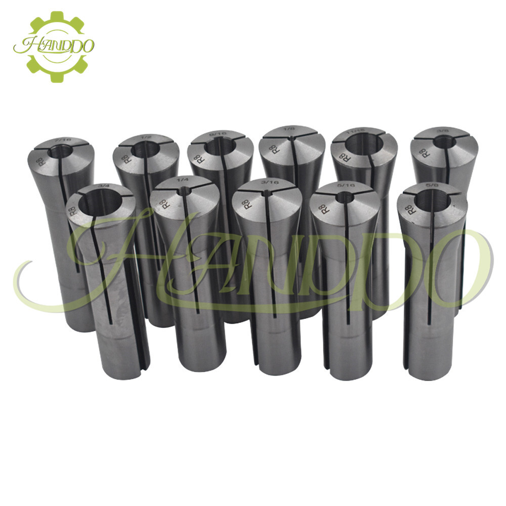 R8 Collet Set 1/8" 3/16" 1/4" 5/16" 3/8" 7/16" 1/2" 9/16" 5/8" 11/16" 3/4" 11PCS