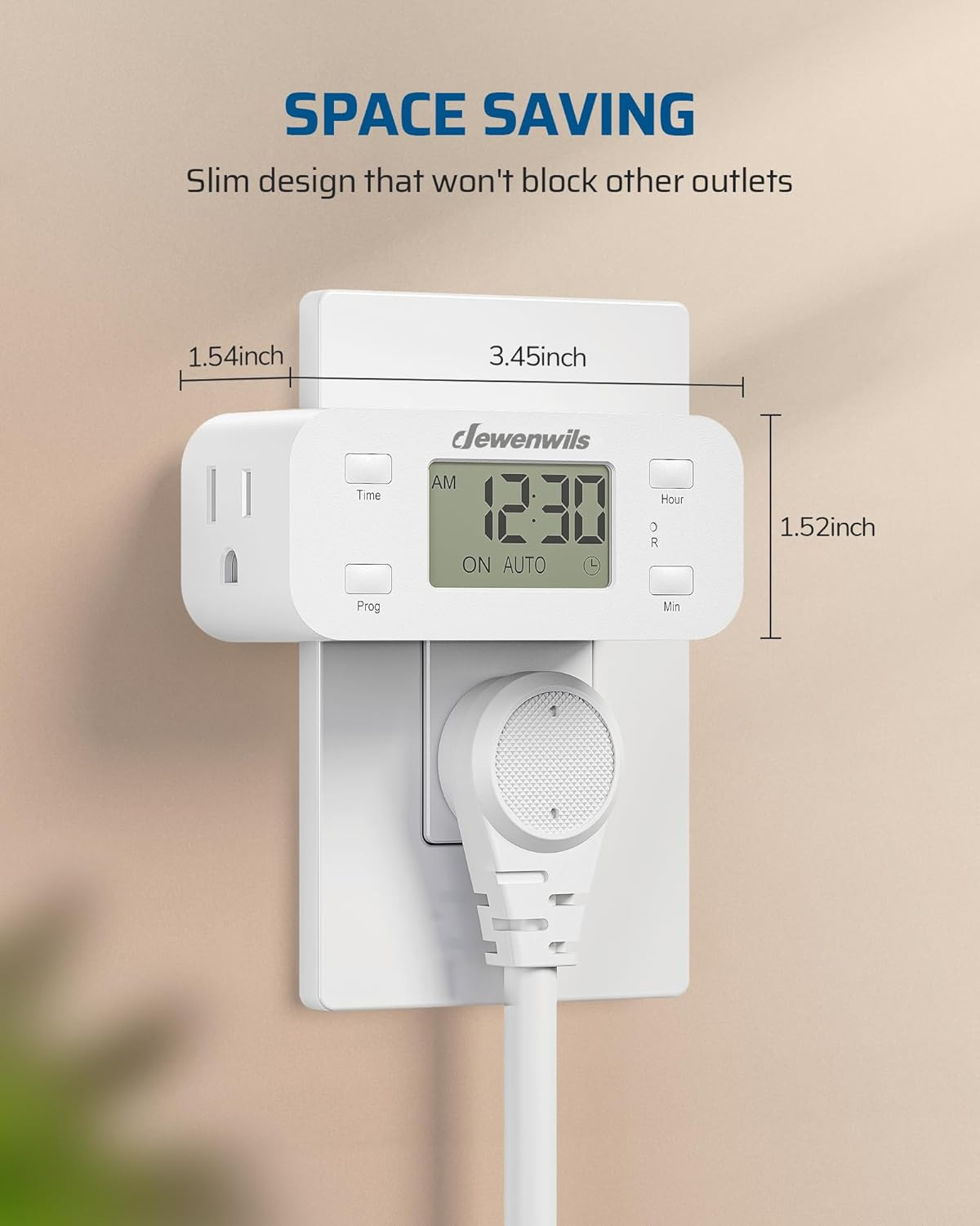 DEWENWILS 24 Hour Programmable Digital Timer Outlet,Timers for Electrical Outlet