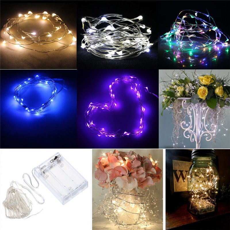 20//50/100 LED String Fairy Lights Copper Wire Battery Powered Waterproof New US