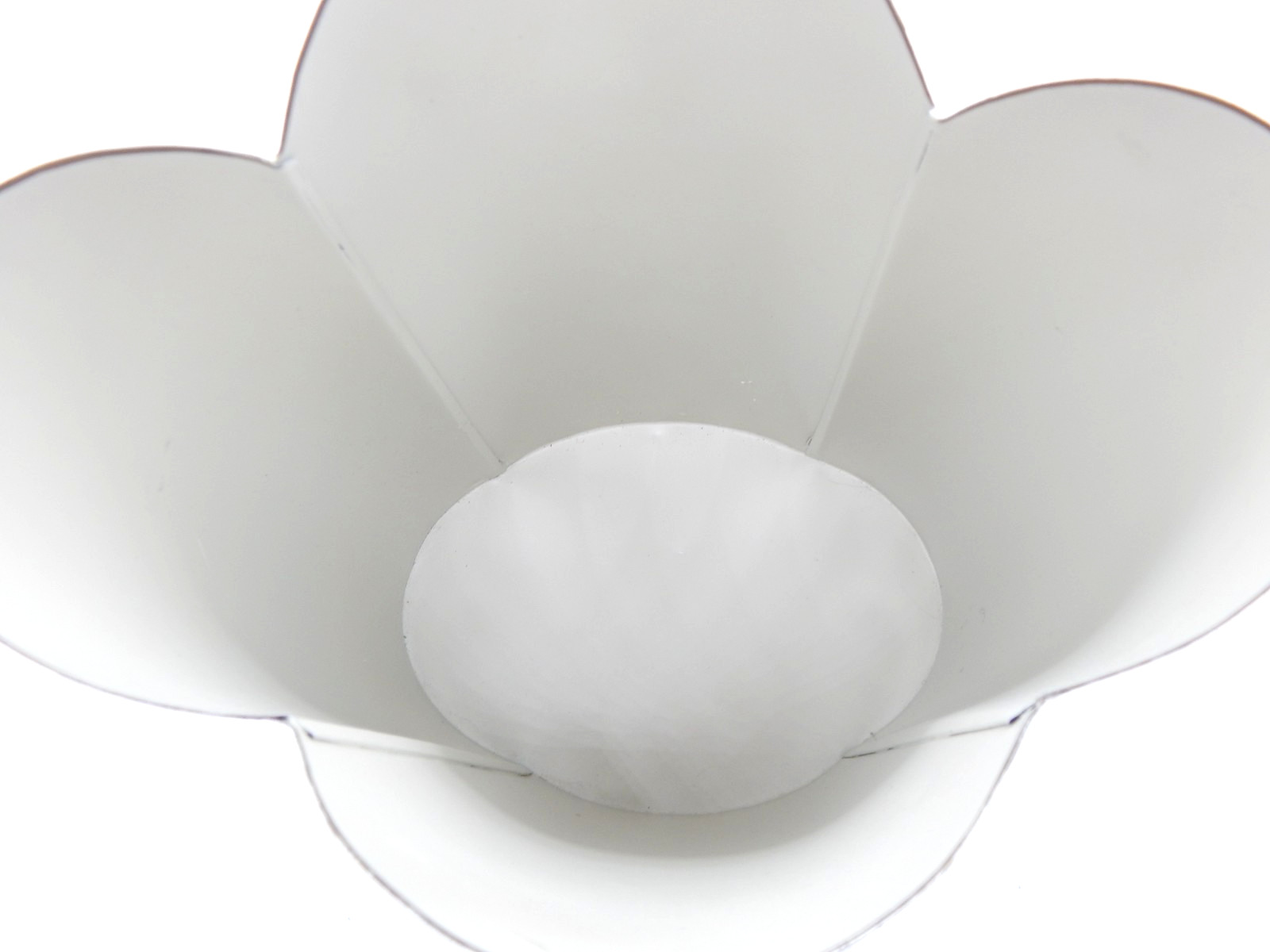 MARYE-KELLEY Decoupage Antique Gold Damask Scalloped 12"H Wastepaper Basket