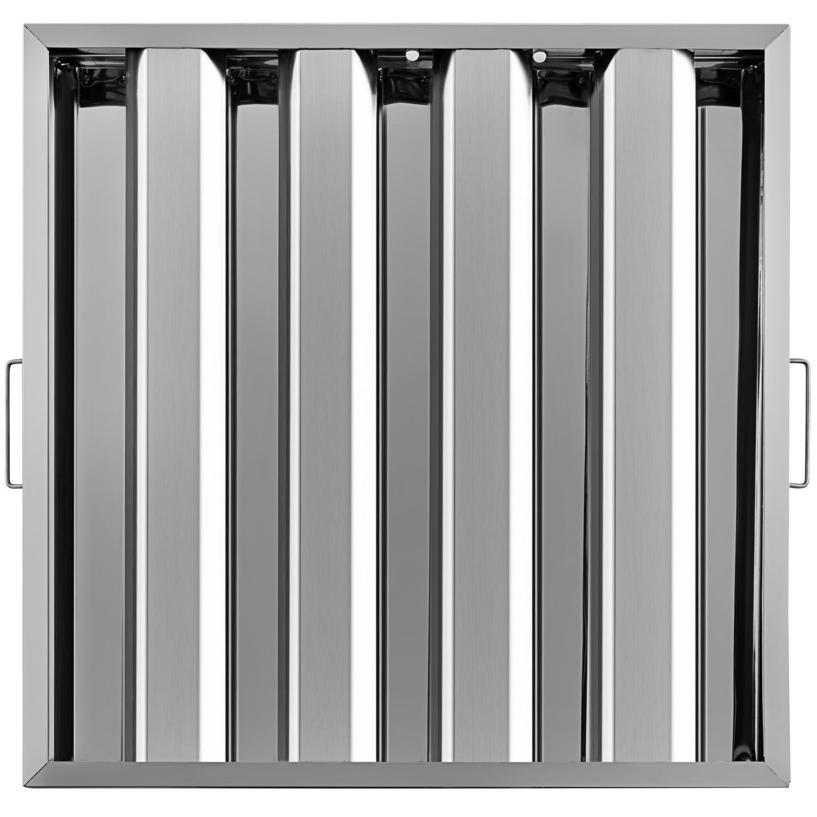 Pack of 6 Hood Filters 19.5W x 19.5H Inch, 430 Stainless Steel 4 Grooves