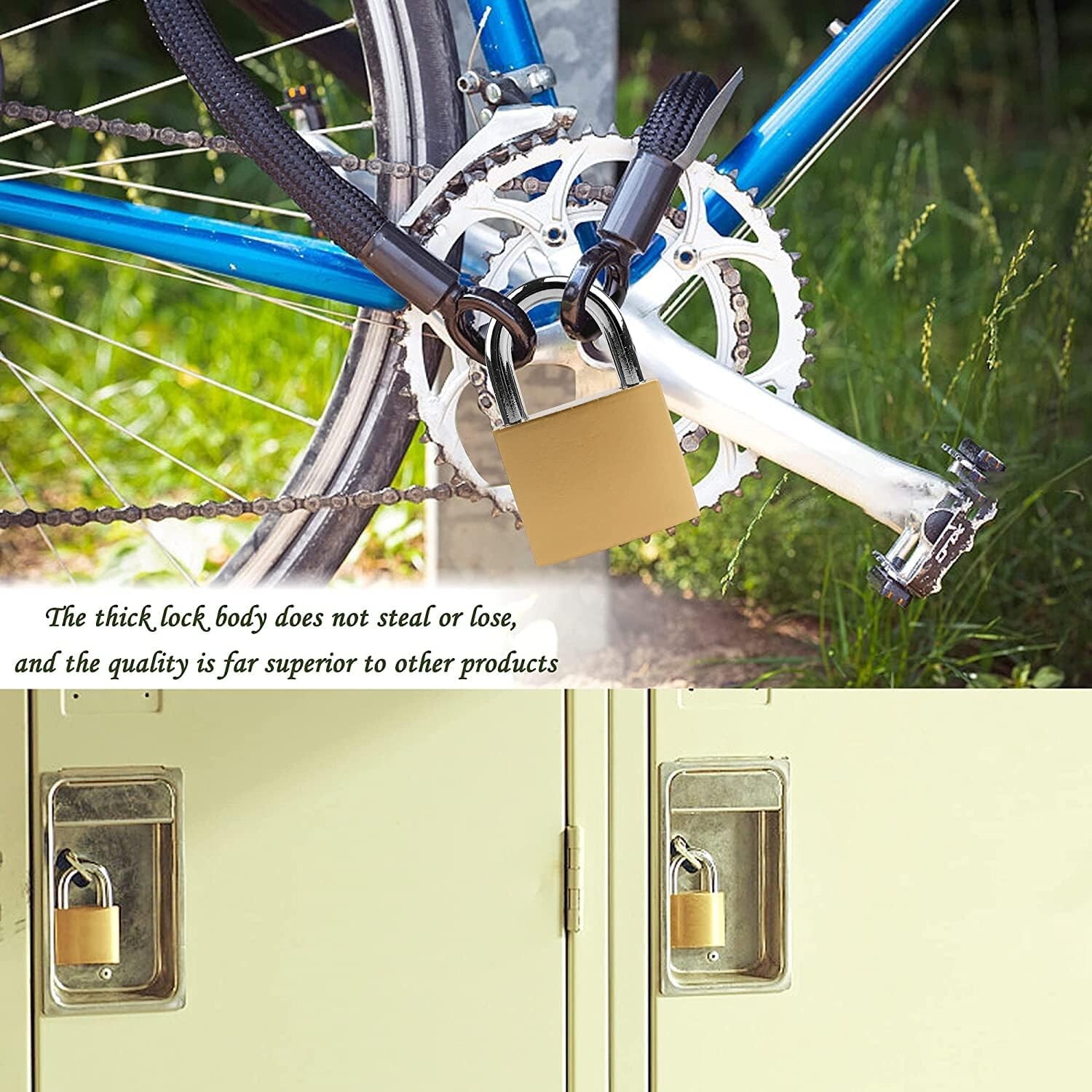 2 Pack Padlock Small Metal Brass Travel Lock Keyed Suitcase Luggage 20、25、32mm