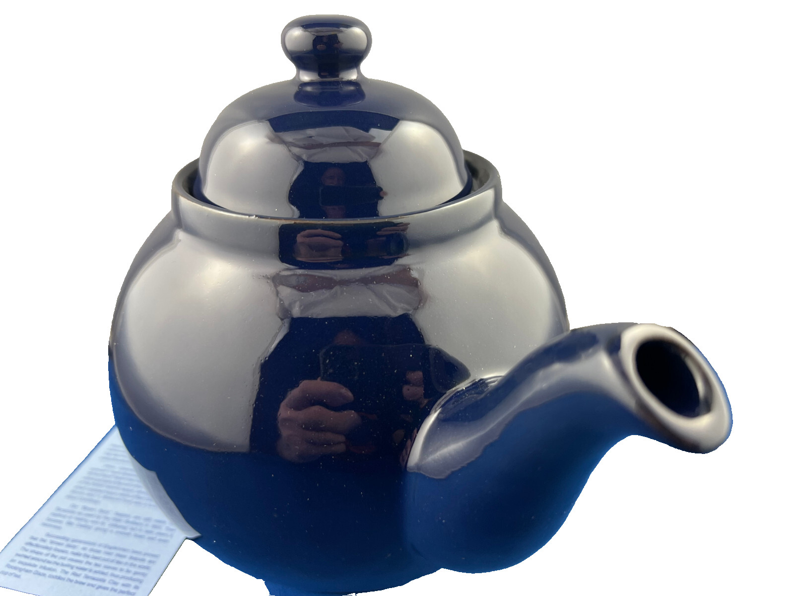 GENUINECOBALT BETTY, Red Clay, Rockingham Glaze, 4 Cup Tea Pot, MADE IN ENGLAND