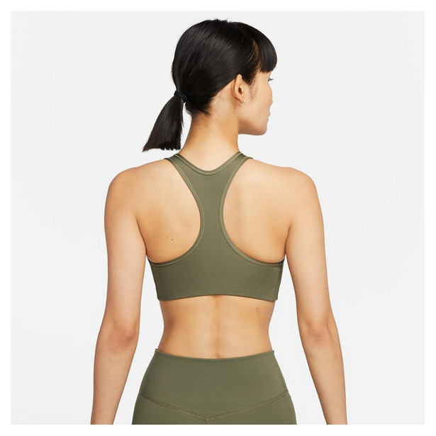 Nike Swoosh [S] Women's 1-Piece Padded Yoga/Gym Bra-Medium Olive BV3636-222