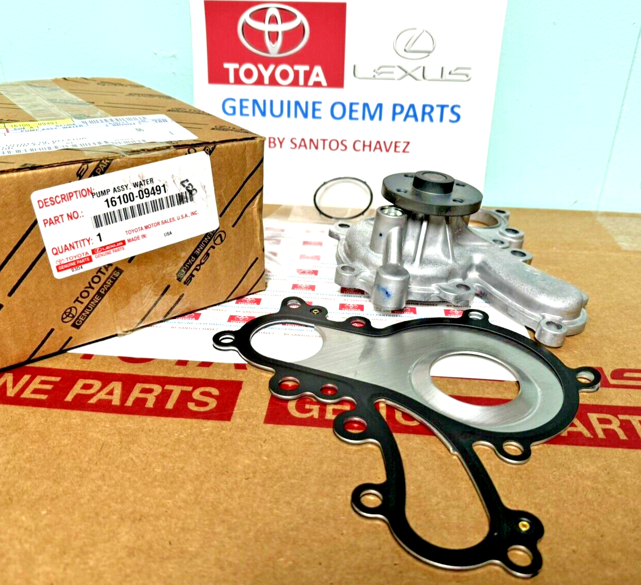 2007-2021 Toyota Tundra Engine Water Pump w/Gasket 5.7L V8 GENUINE OEM PART