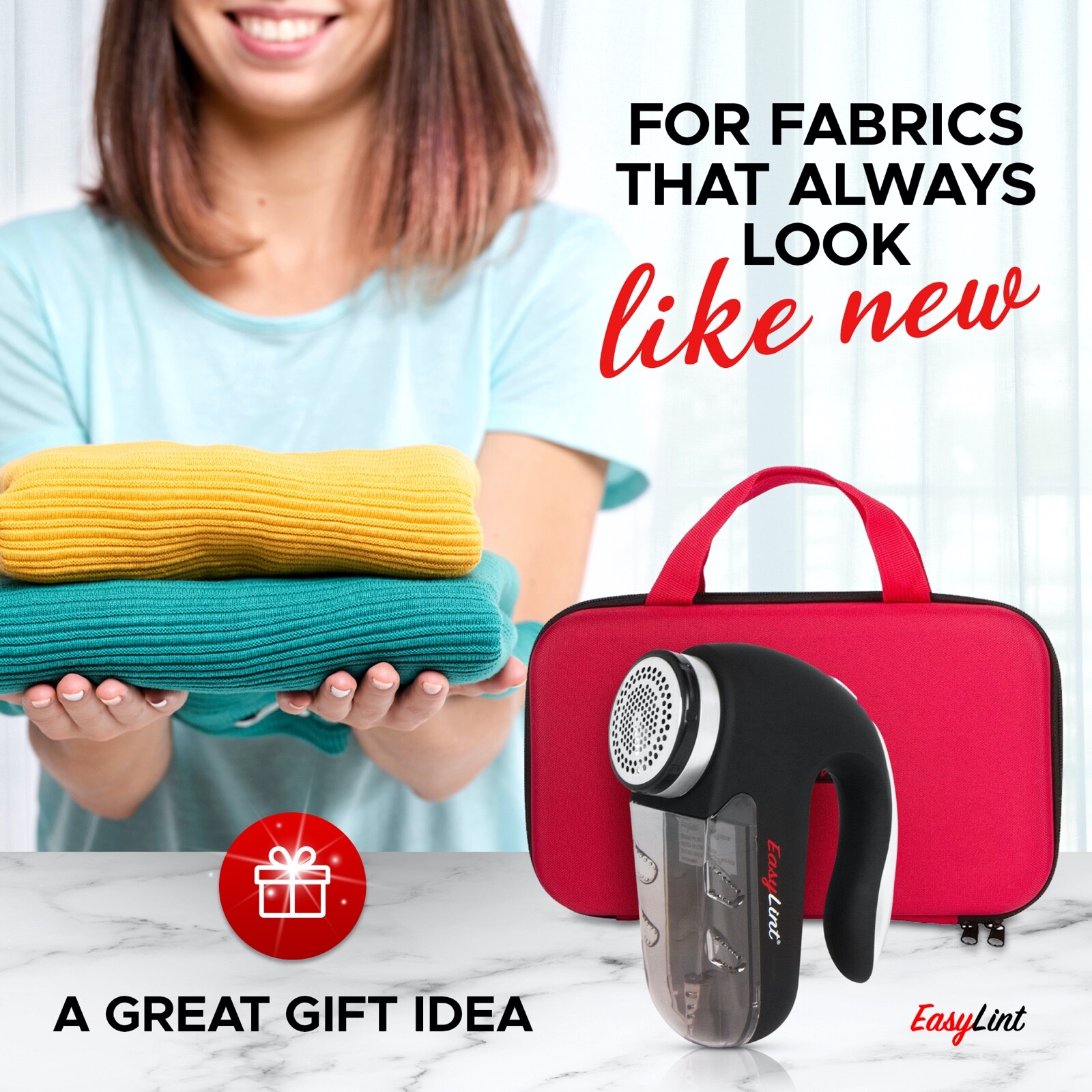 EasyLint Pro Lint Remover Fabric Shaver Fuzz Pill Bobble Defuzzer Sweater Shaver