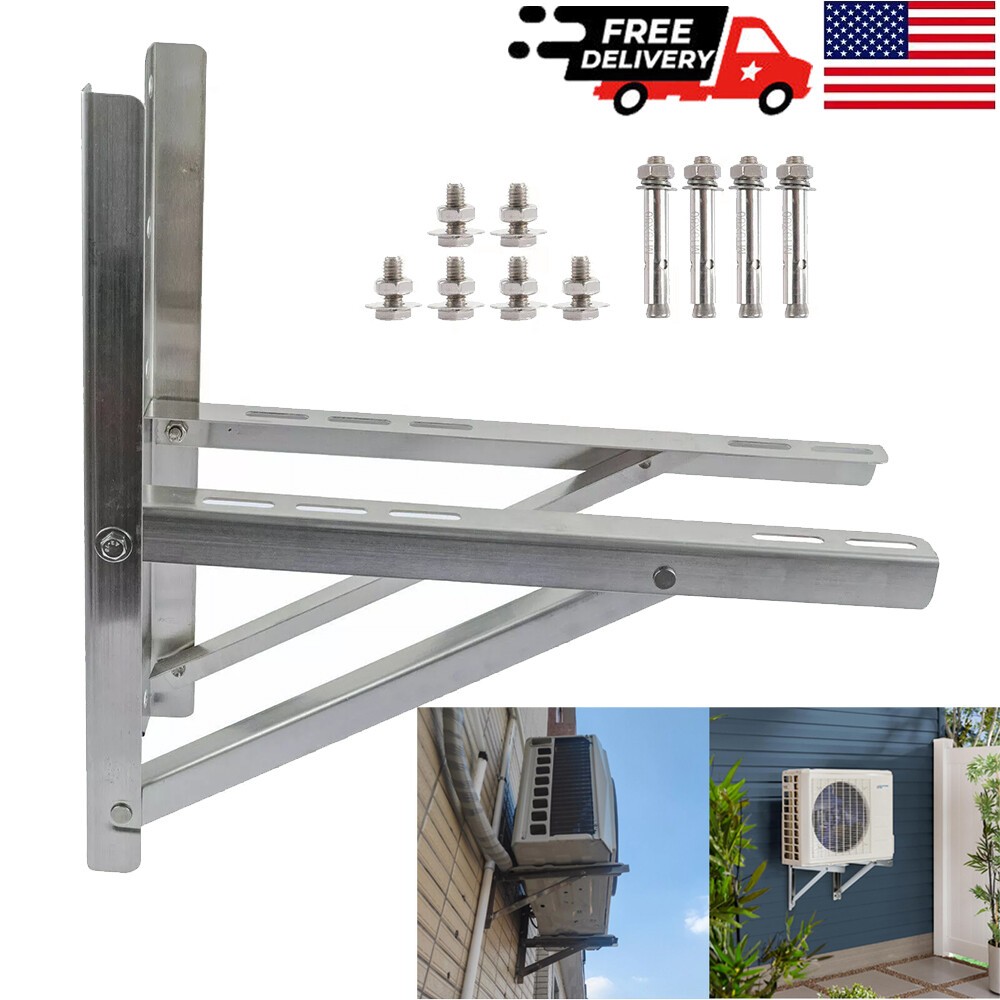 600LBS Steel Mini Split Wall Mount Bracket For Air Conditioner Condensing Units